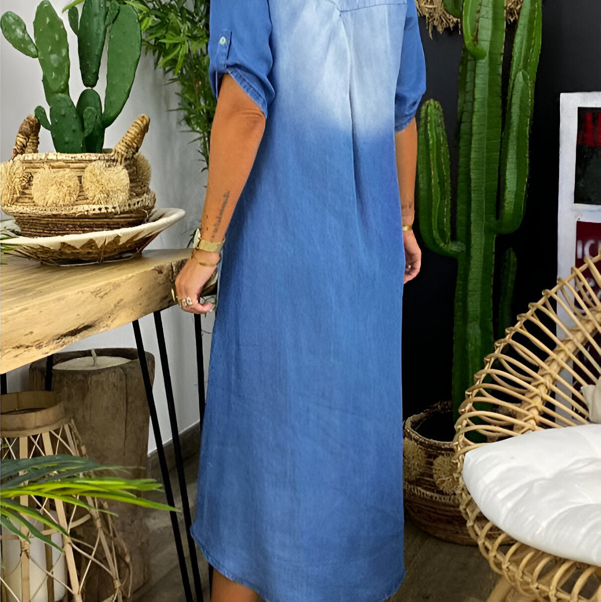 Ilsé™ | Robe d'été et denim avec décolleté et V