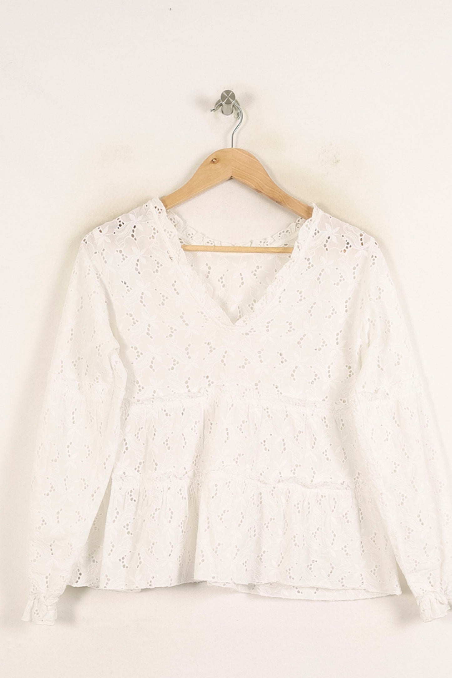 Blouse Brodée Blanche - Taille S/36