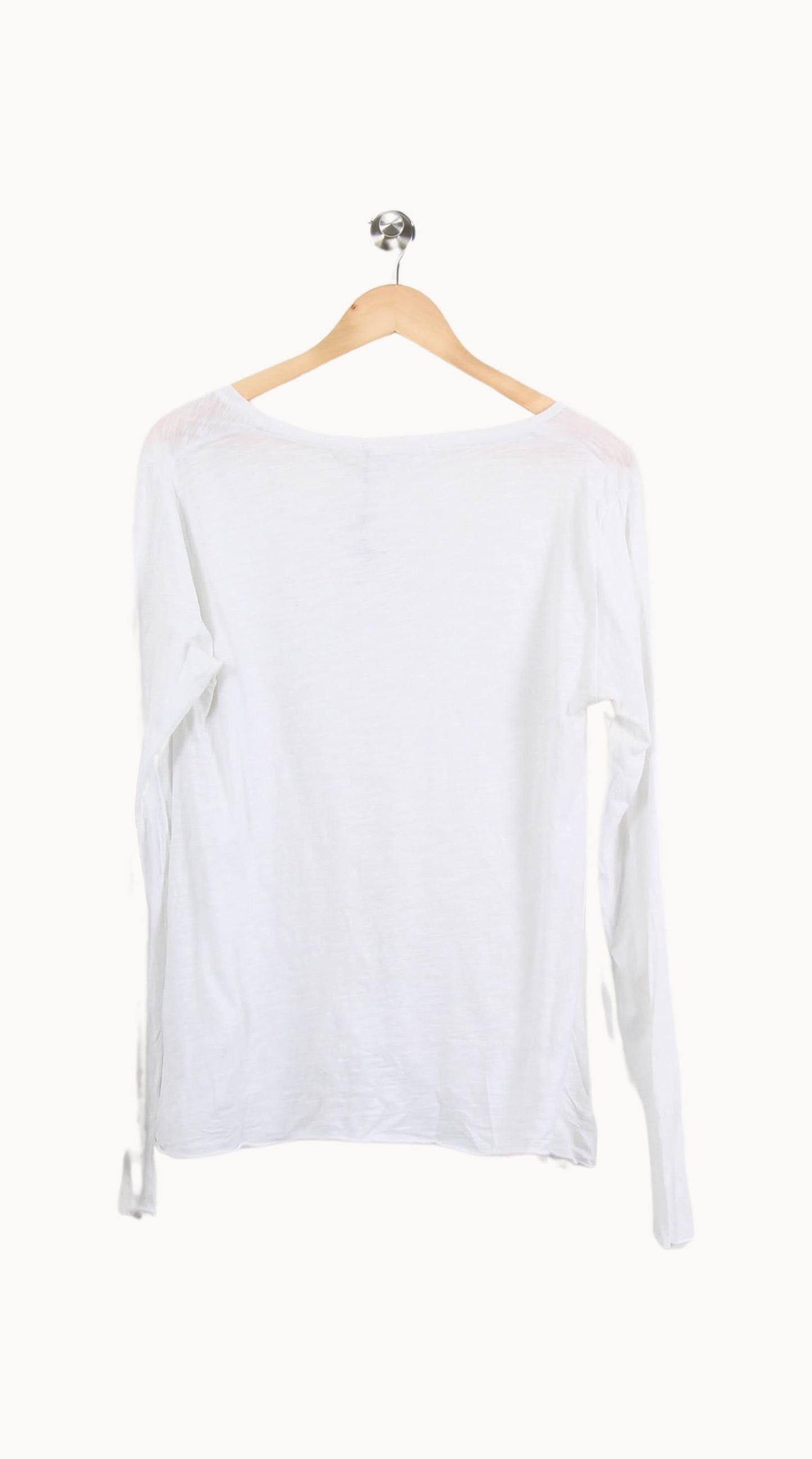 Tee-shirt Manches Longues Blanc - Taille L/40