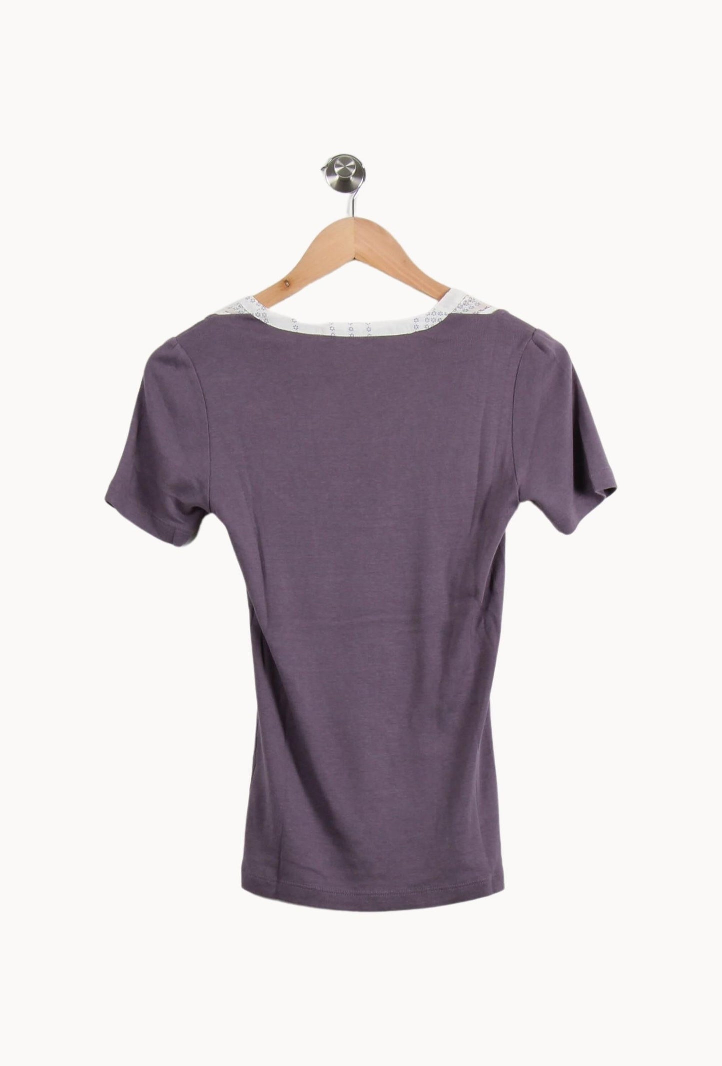 Top Violet et Blanc - Taille S/36