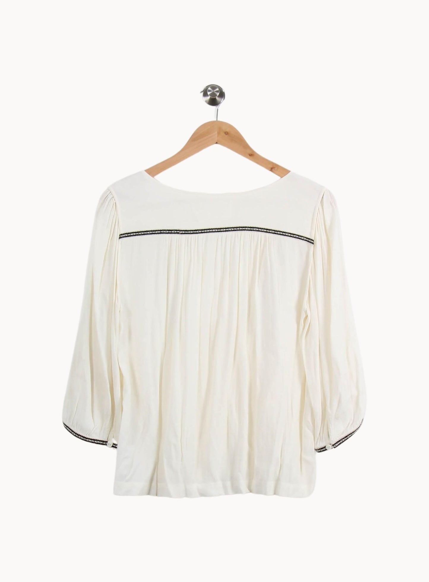 Blouse Blanche et Noire - Taille S/36