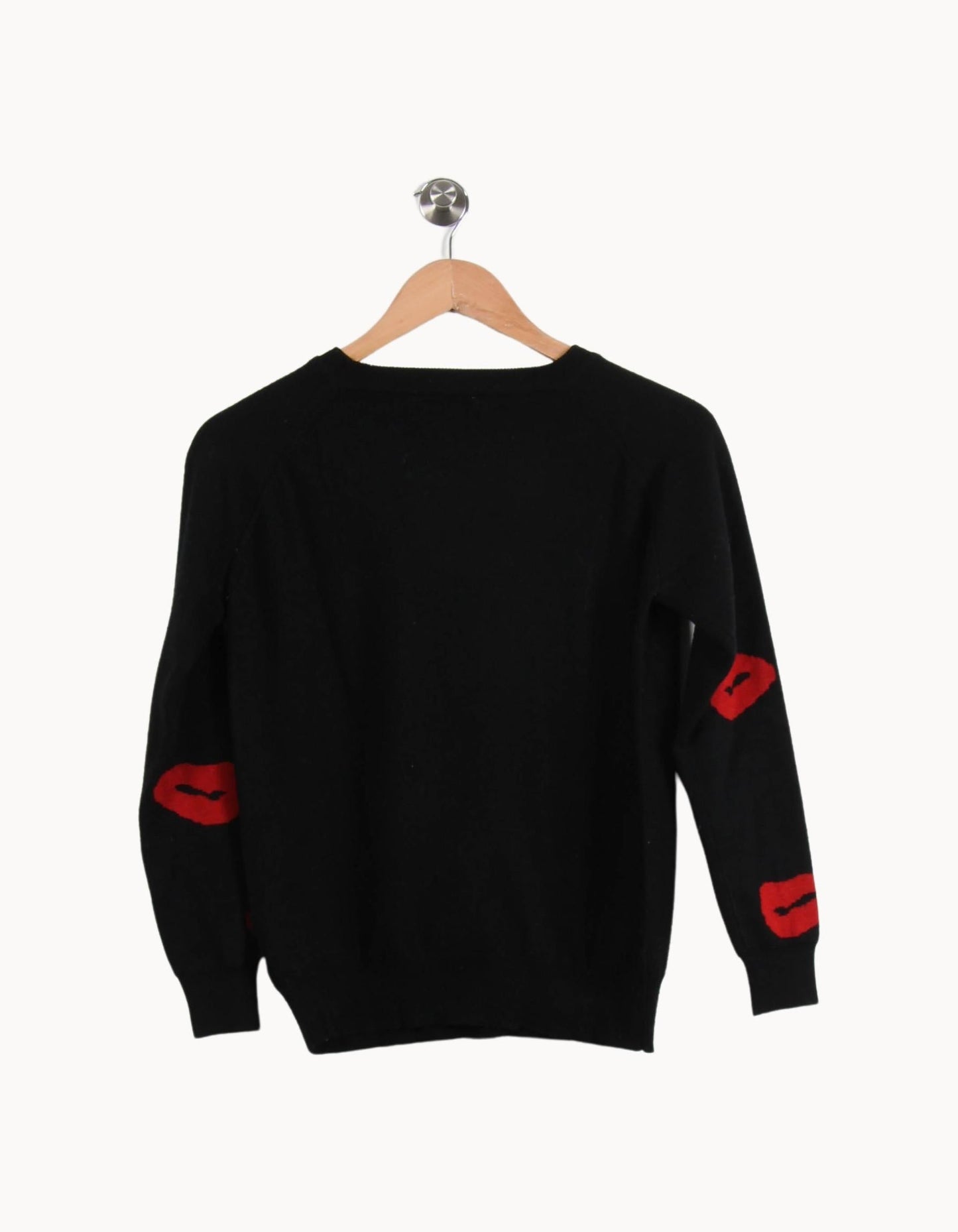 Pull Noir et Rouge - Taille S/36