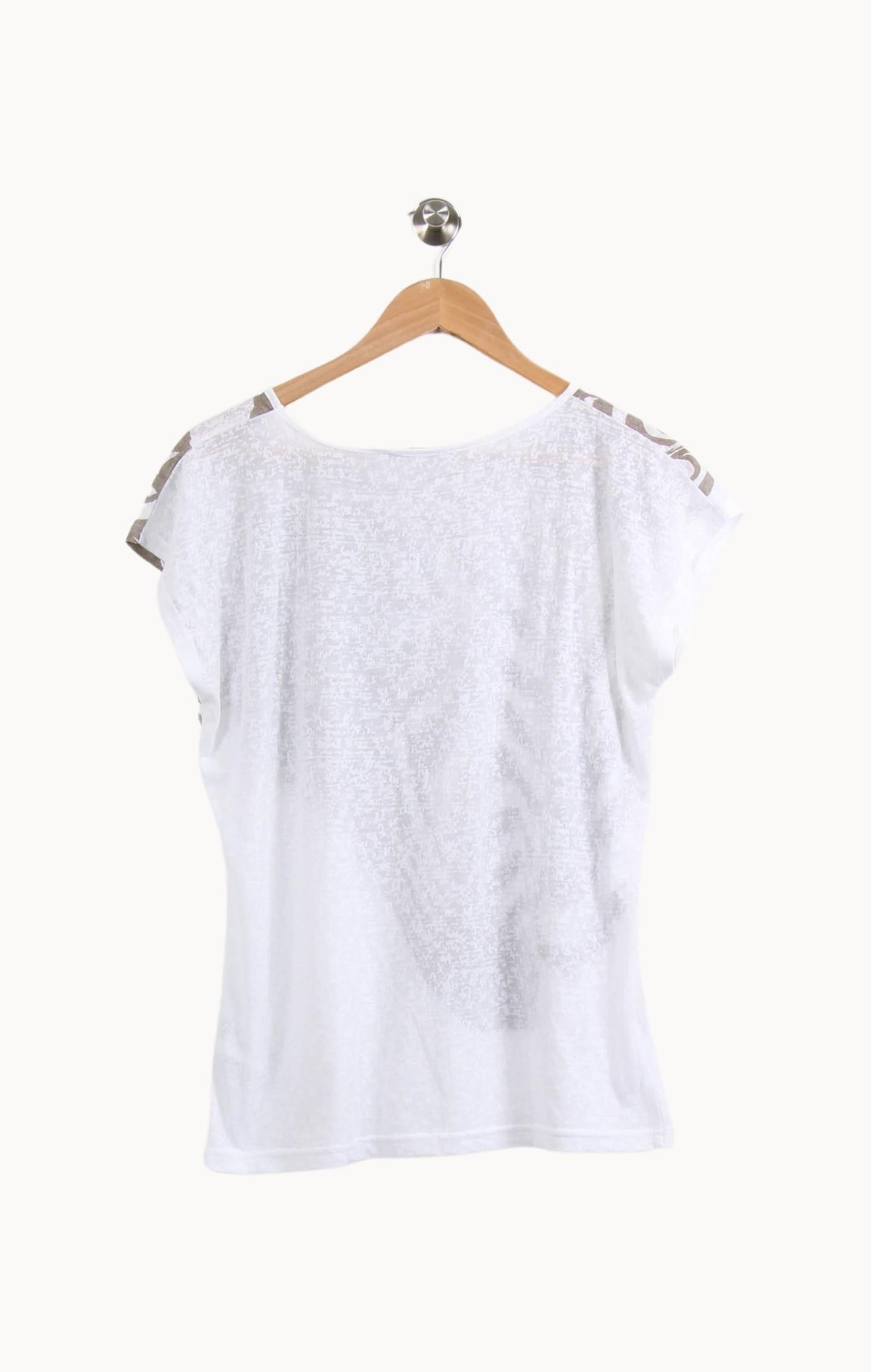 Tee-shirt Blanc et Beige - Taille XL/42