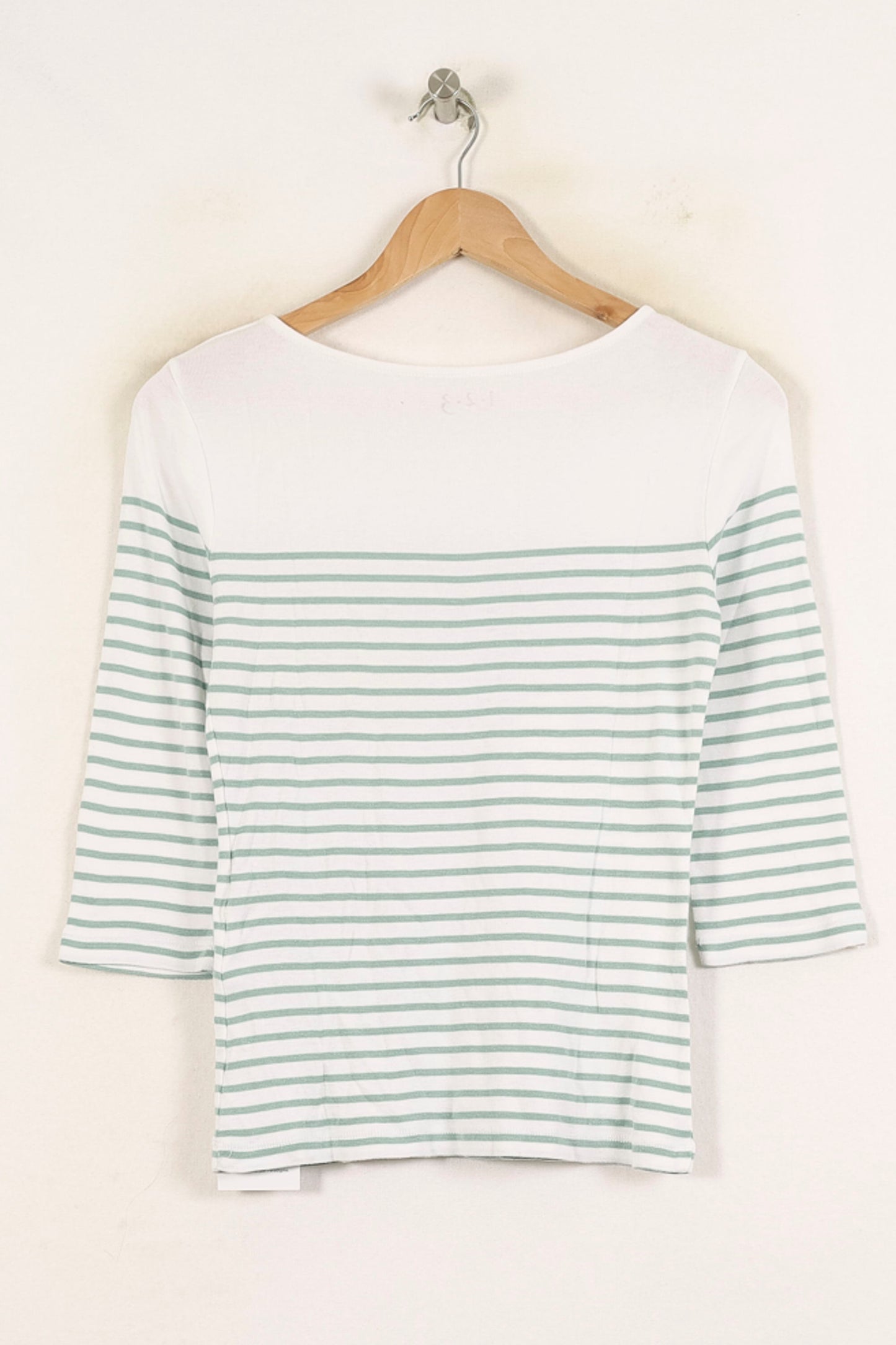 Marinière Blanche et Verte - Taille S/36