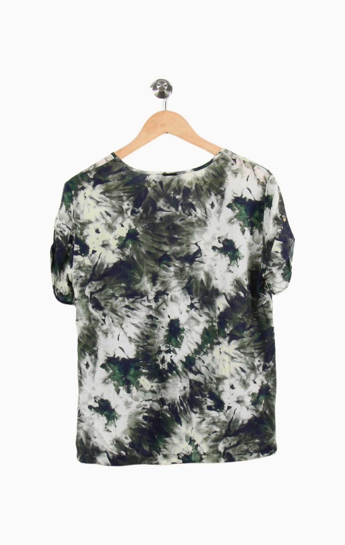 Blouse Verte et Blanche - Taille M/38