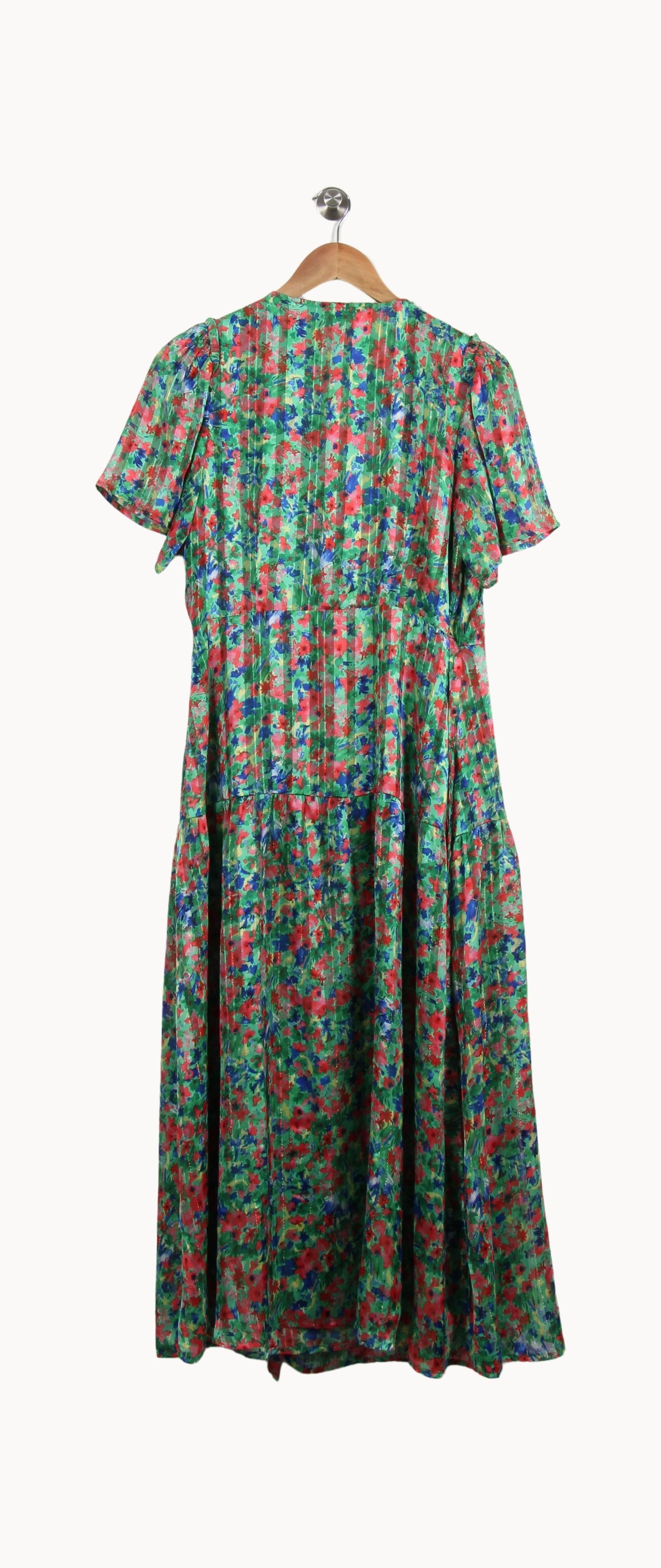 Robe Longue Verte et Rouge - Taille S/36