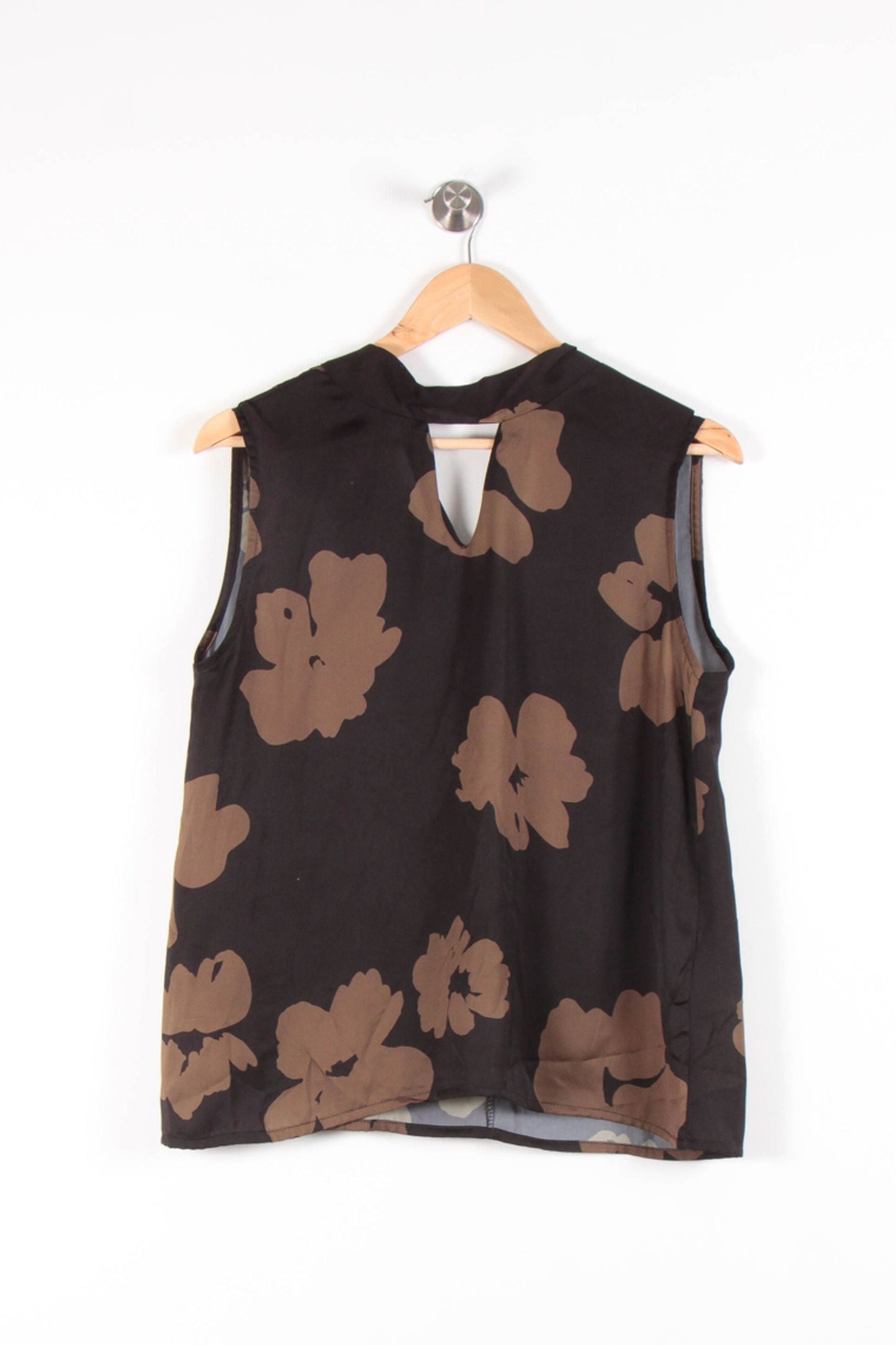 Blouse Sans Manches Noire et Marron - Taille M/38