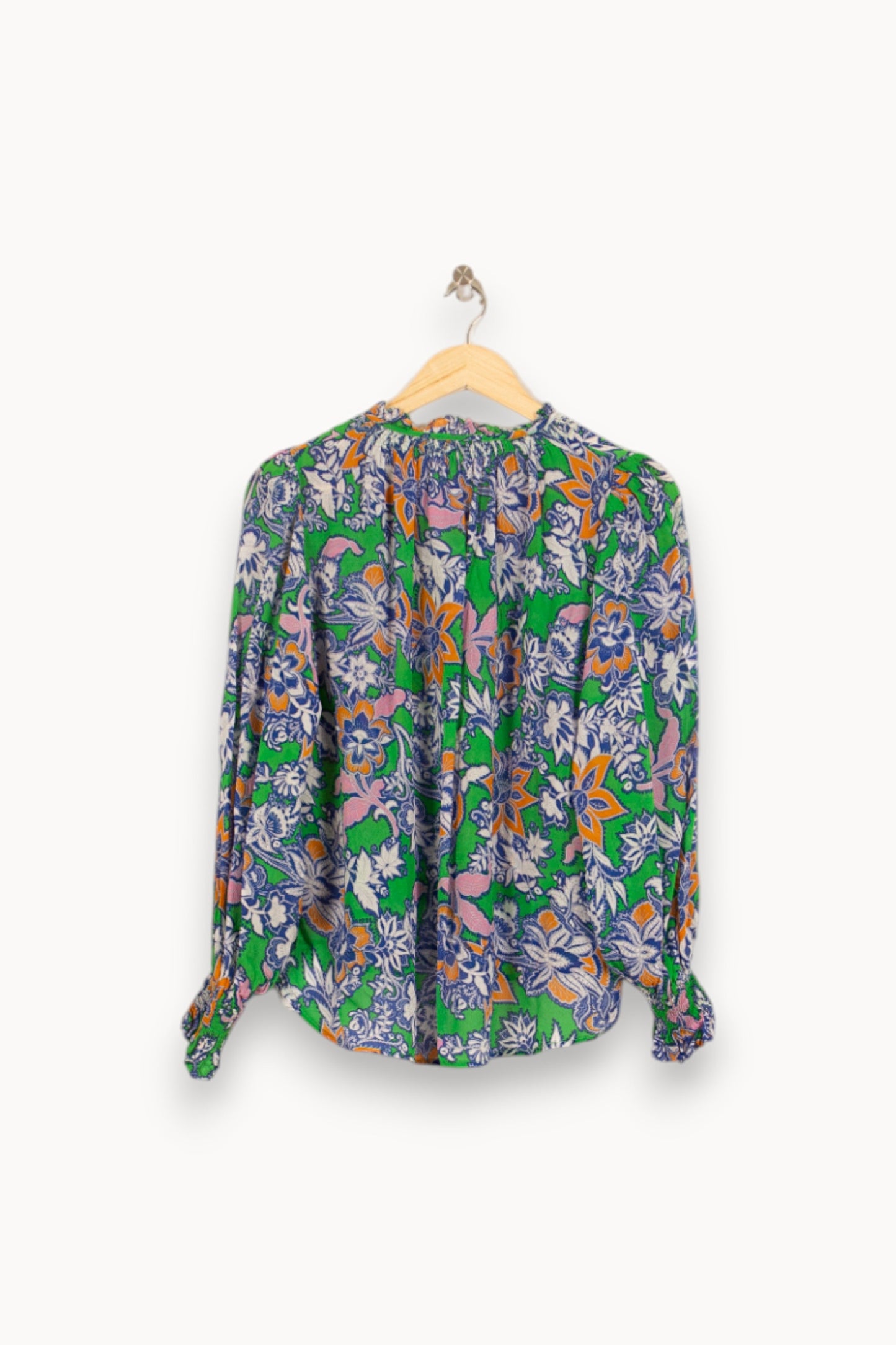 Blouse Verte et Violette - Taille S/36