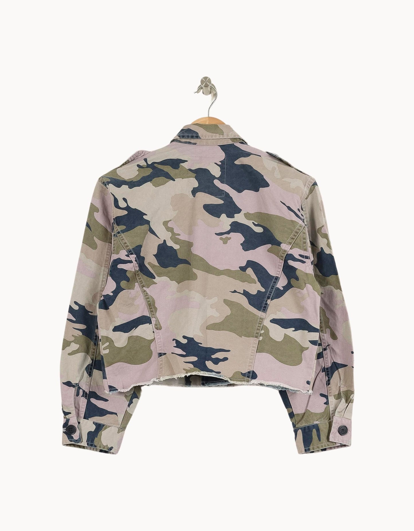 Veste Camouflage Verte et Beige - Taille XS/34