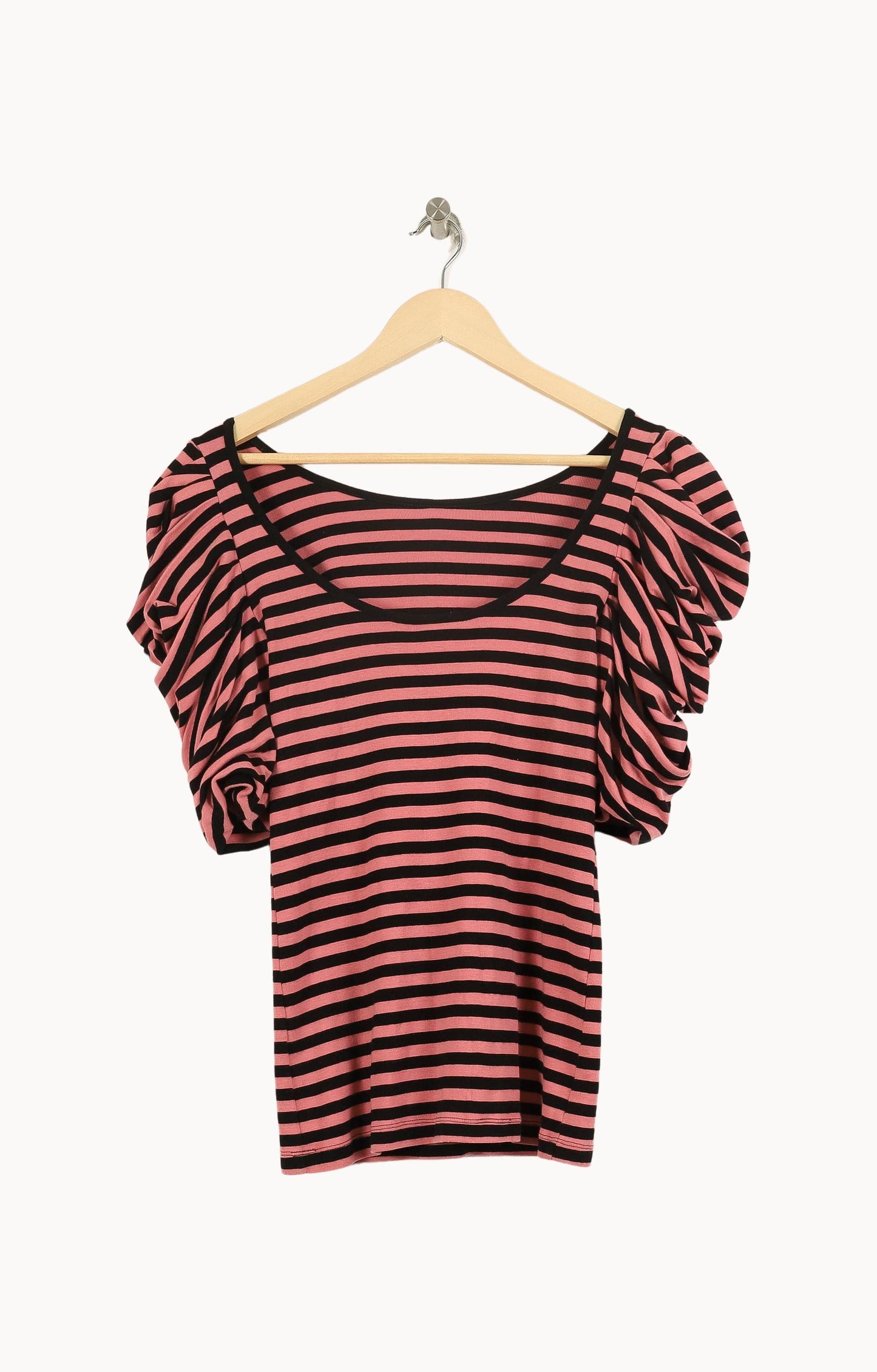 Top Rayé Rose et Noir - Taille L/40