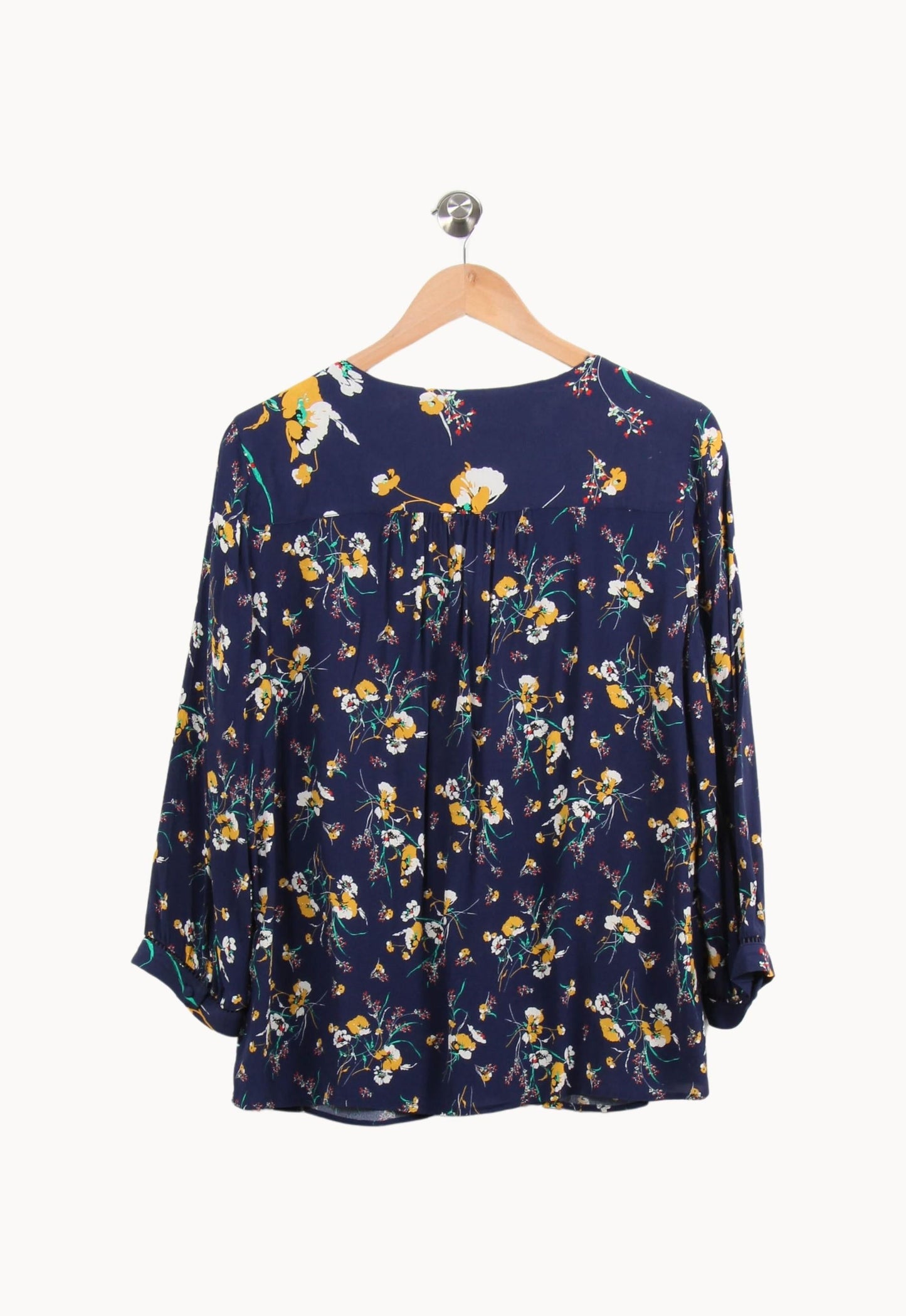 Blouse Fleurie Bleu et Jaune - Taille XL/42