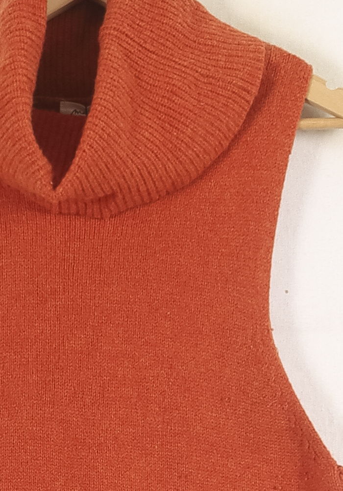 Pull Sans Manches Orange - Taille S/36