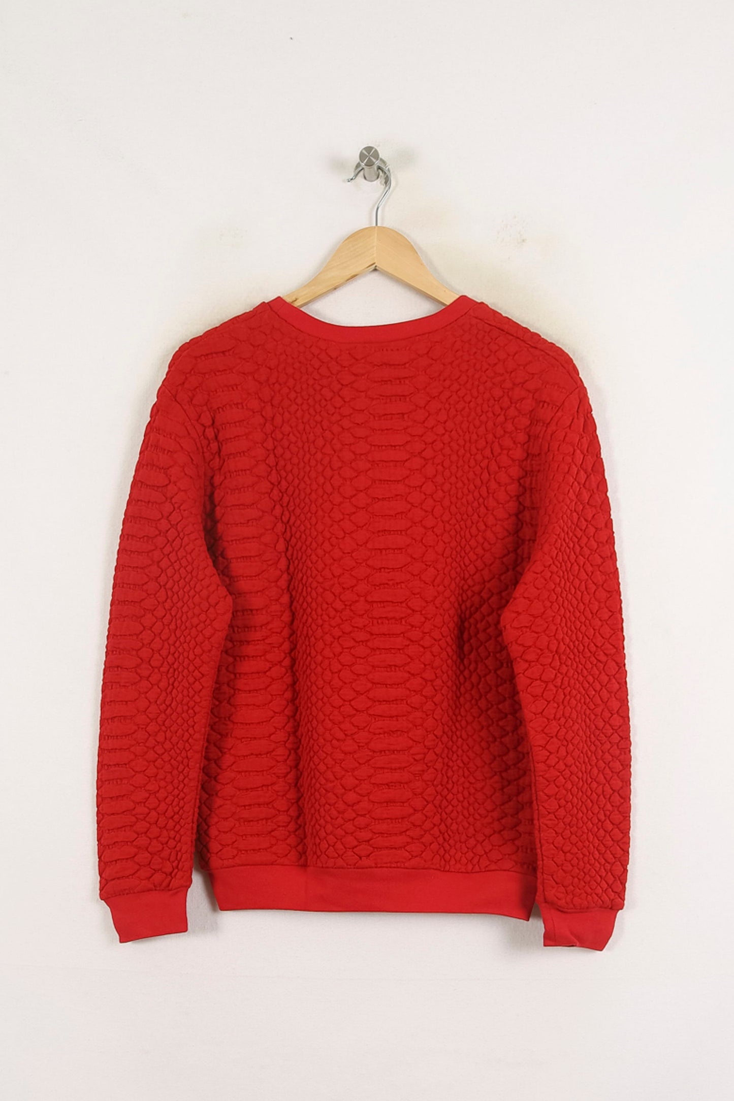 Sweat Texturé Rouge - Taille S/36