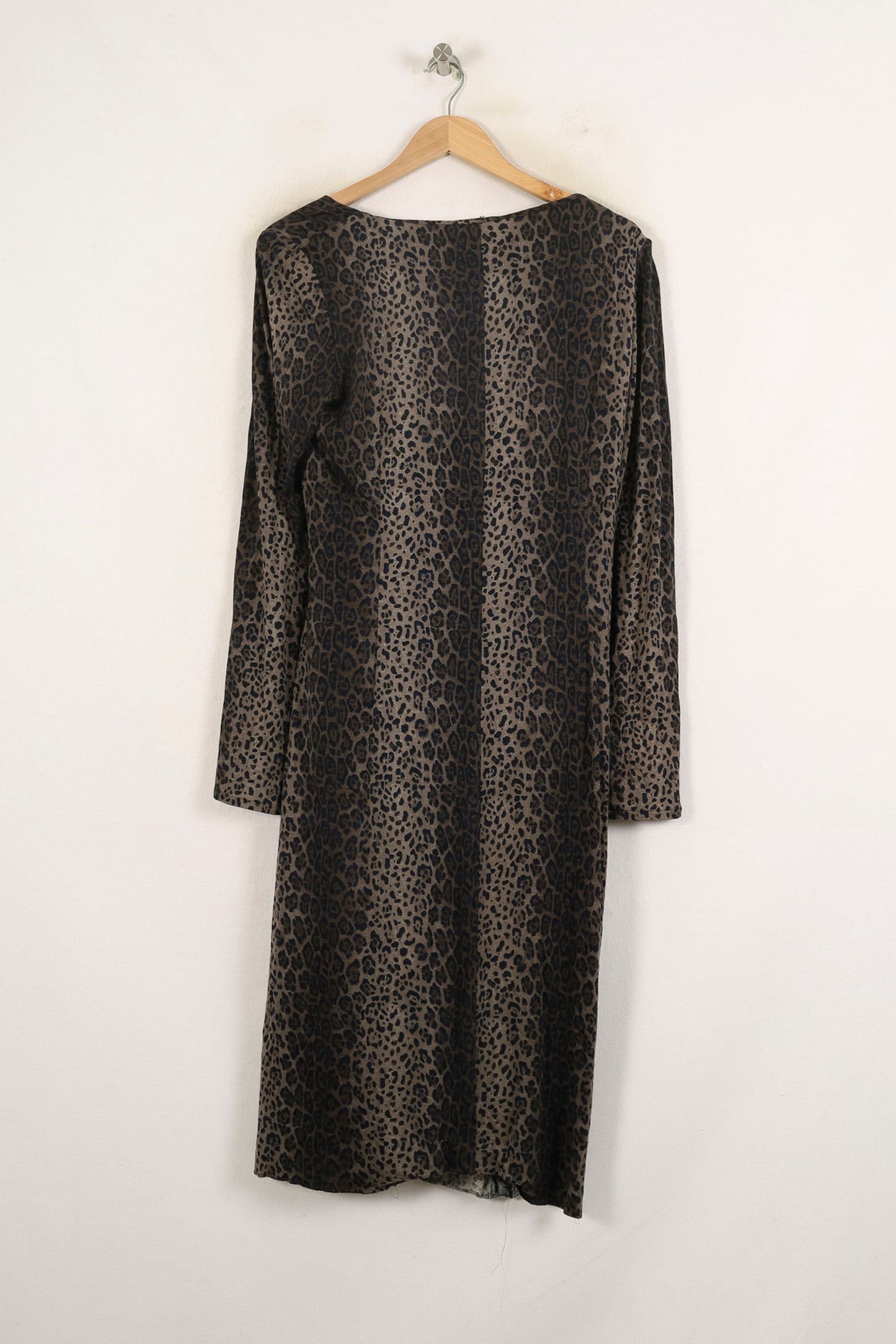 Robe Midi Léopard Marron et Noir - Taille L/40