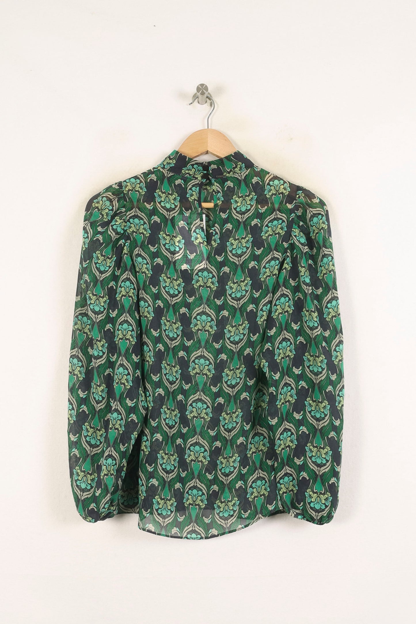 Blouse Verte et Noire - Taille S/36