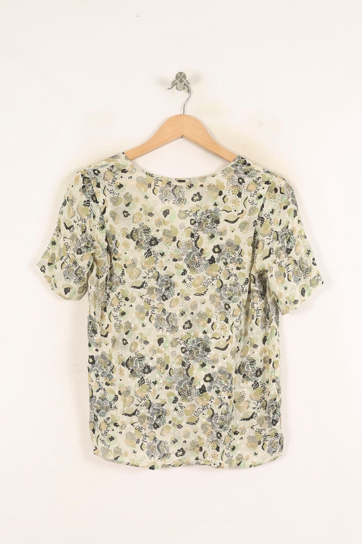 Blouse Verte et Noire - Taille XS/34