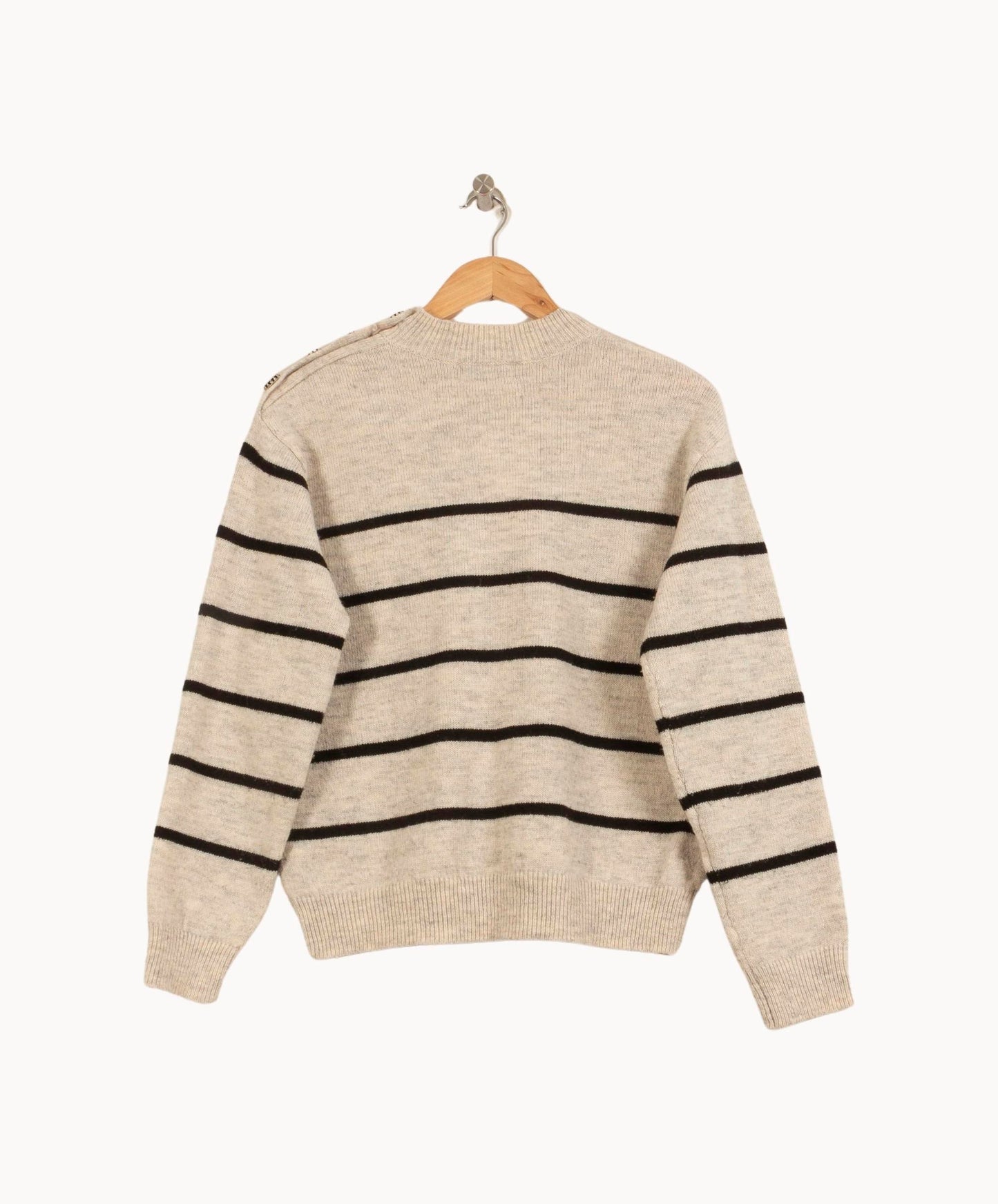 Pull Rayé Gris et Noir - Taille M/38