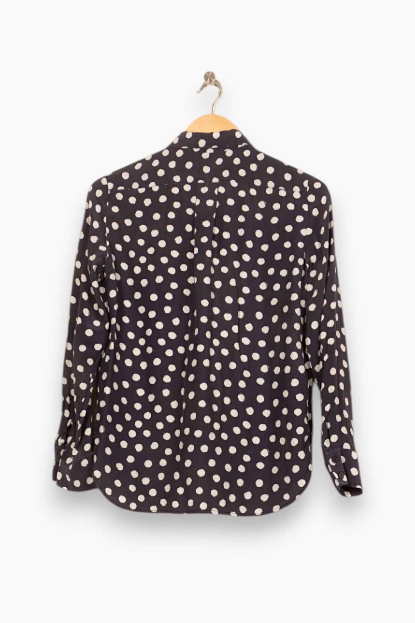 Chemise Noire à Pois Blancs - Taille XS/34