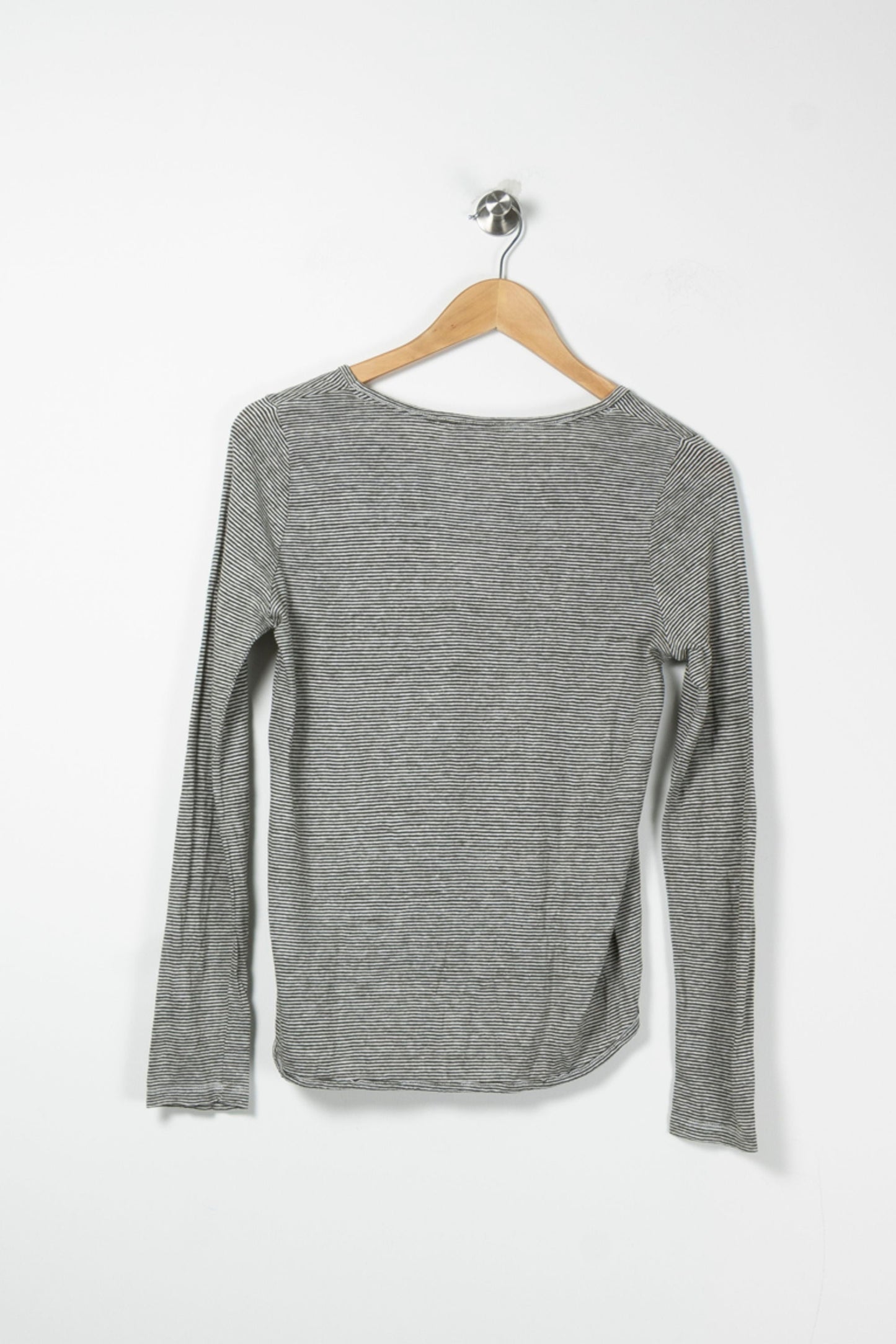 Tee-shirt Manches Longues Gris et Blanc - Taille S/36