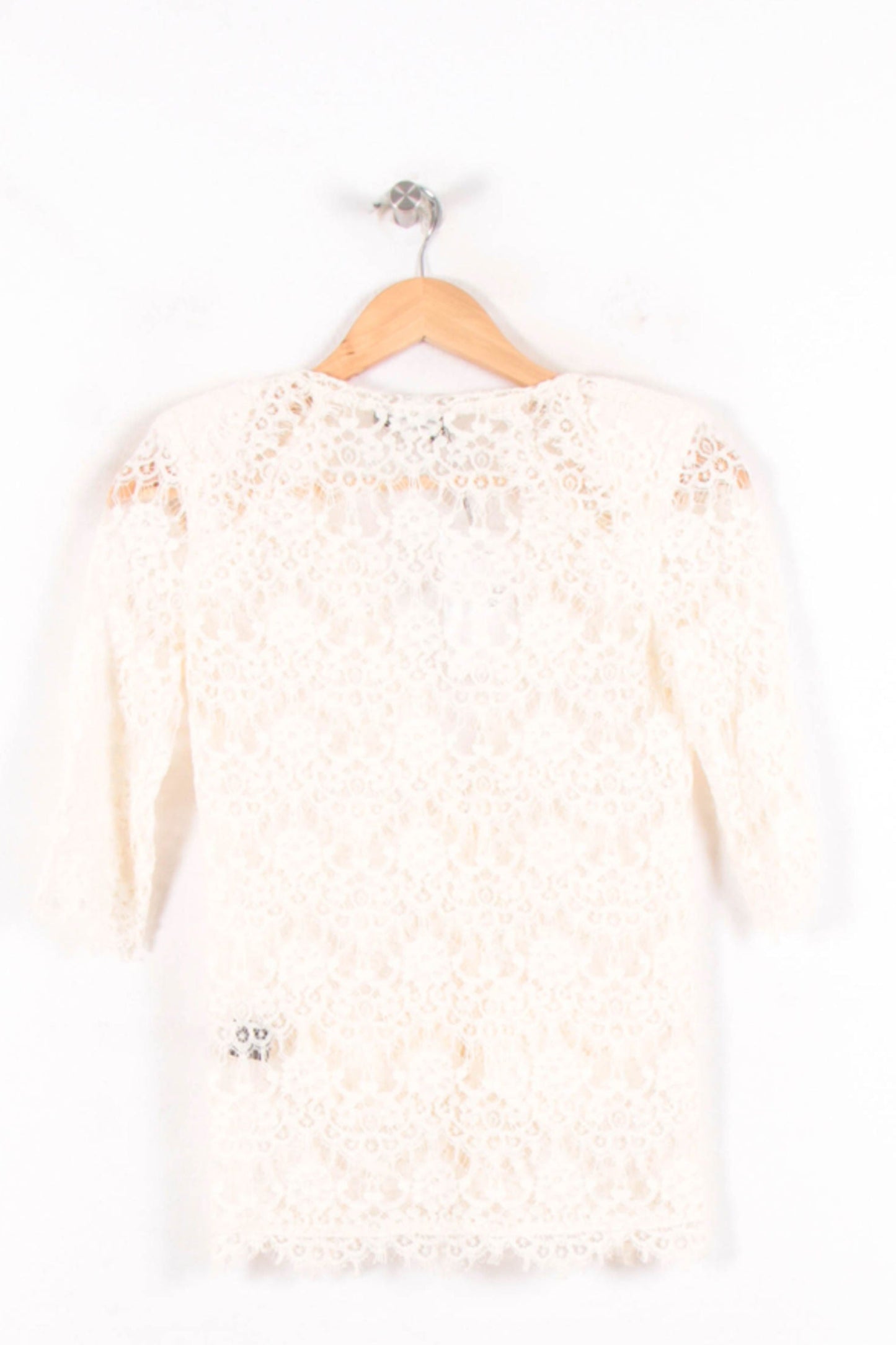 Blouse Dentelle Beige - Taille XS/34