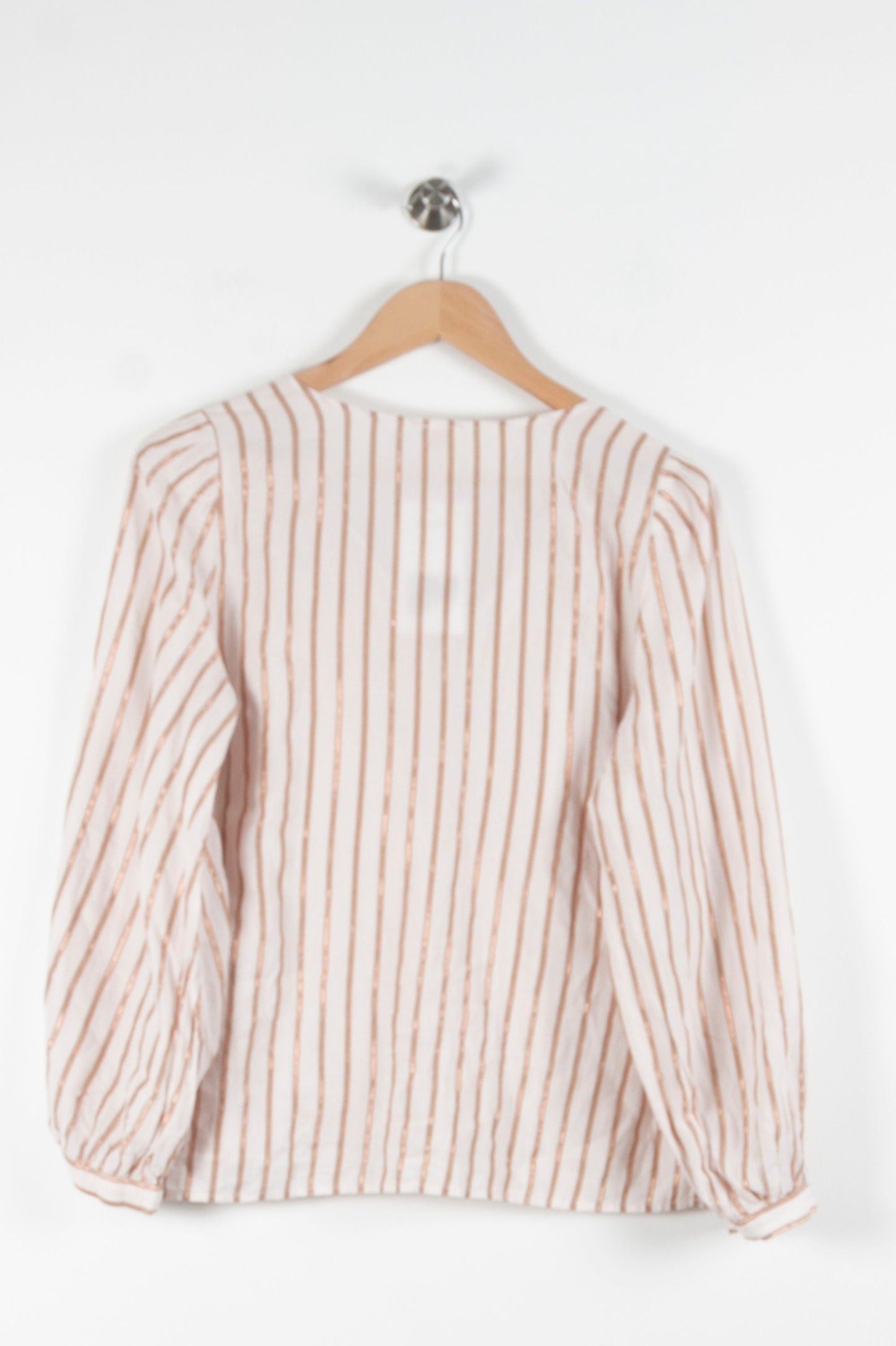 Blouse Blanche et Beige - Taille S/36