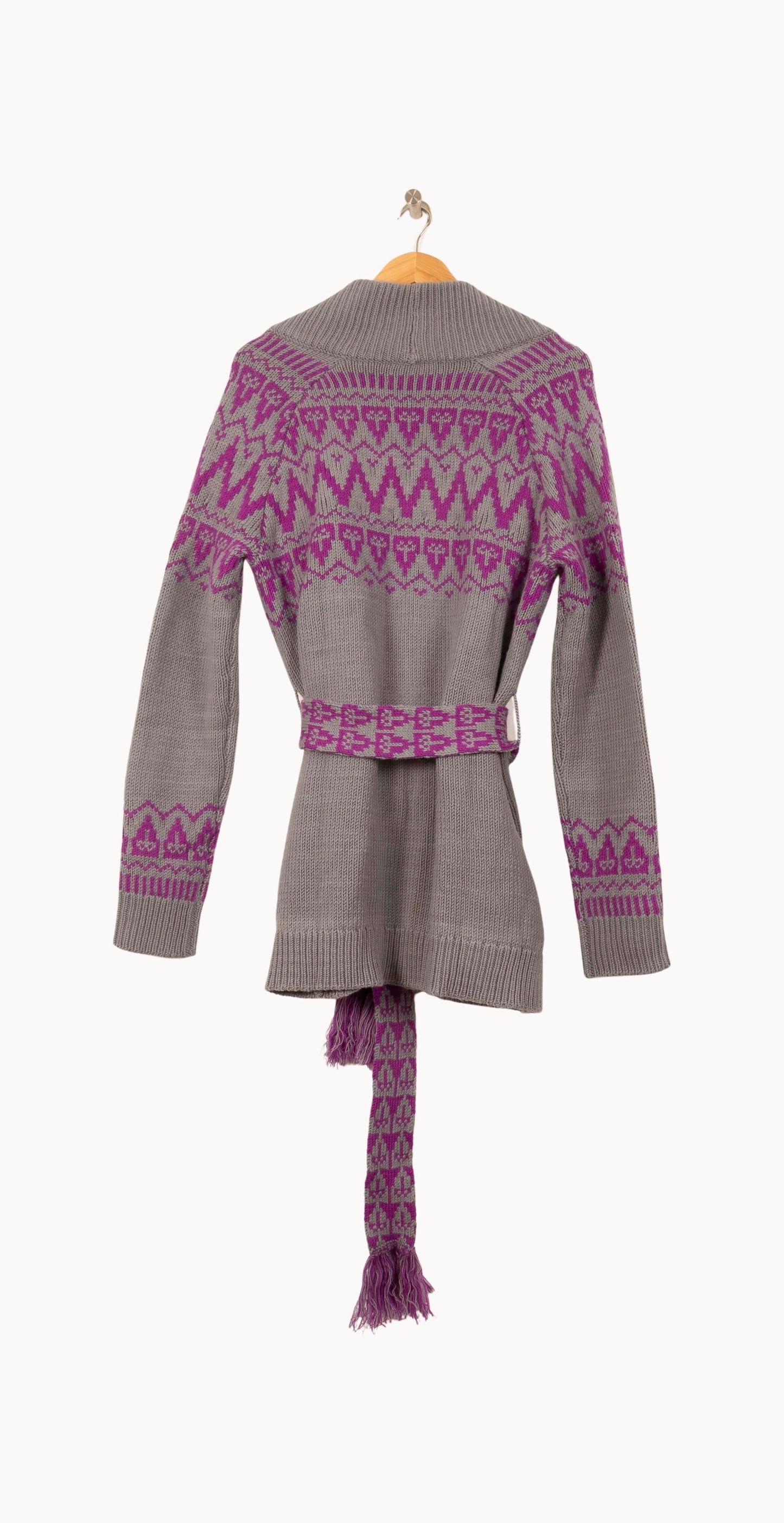 Cardigan Gris et Violet - Taille S/36
