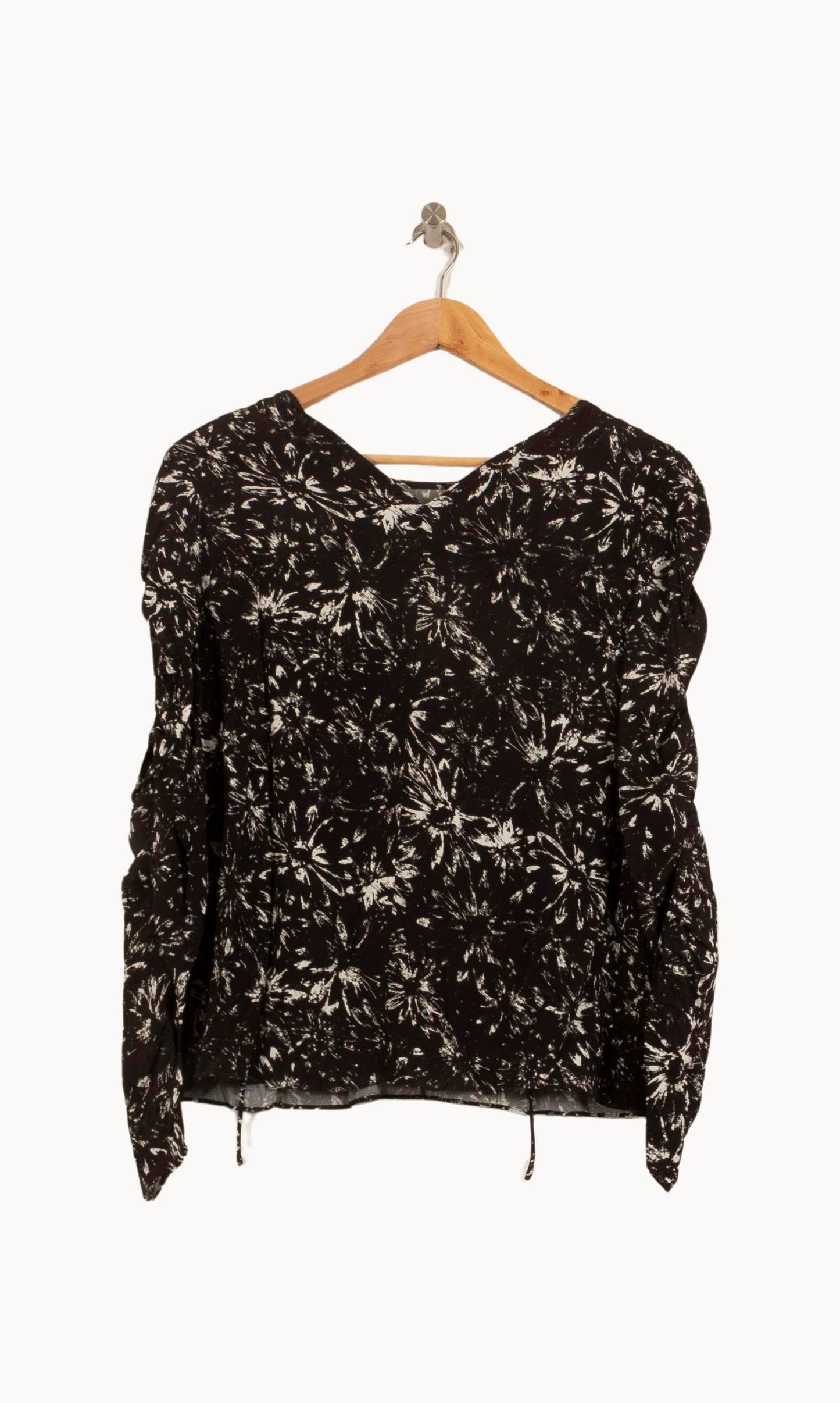 Blouse Noire et Blanche - Taille S/36