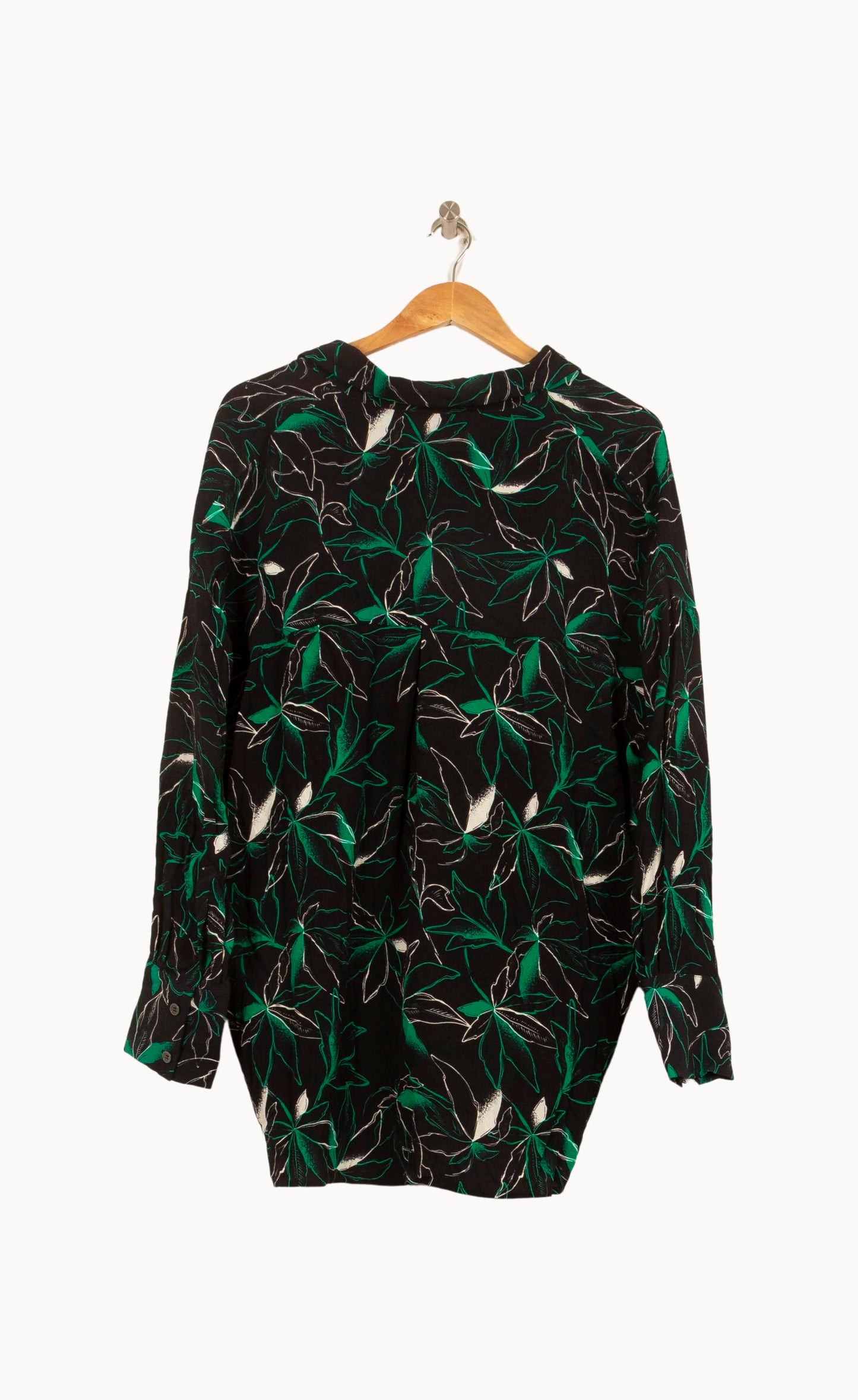 Blouse Noire et Verte - Taille S/36