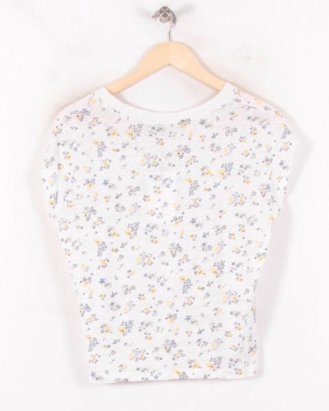 Tee-shirt Blanc et Jaune - Taille S/36