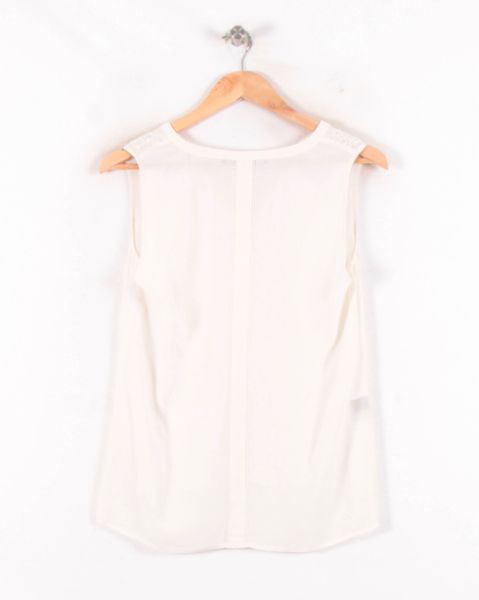 Blouse Sans Manches Blanche - Taille M/38