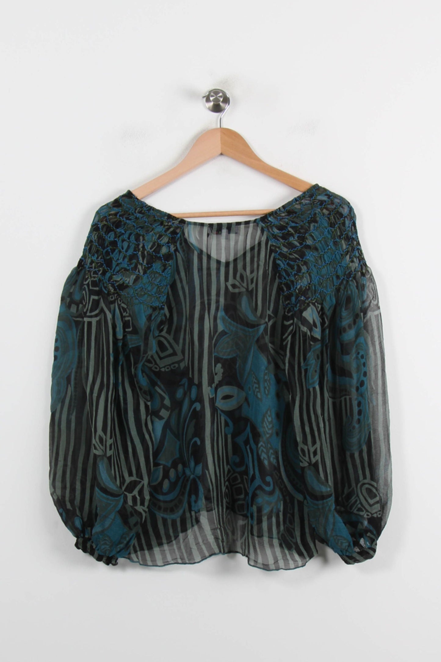 Blouse Noire et Bleue - Taille M/38