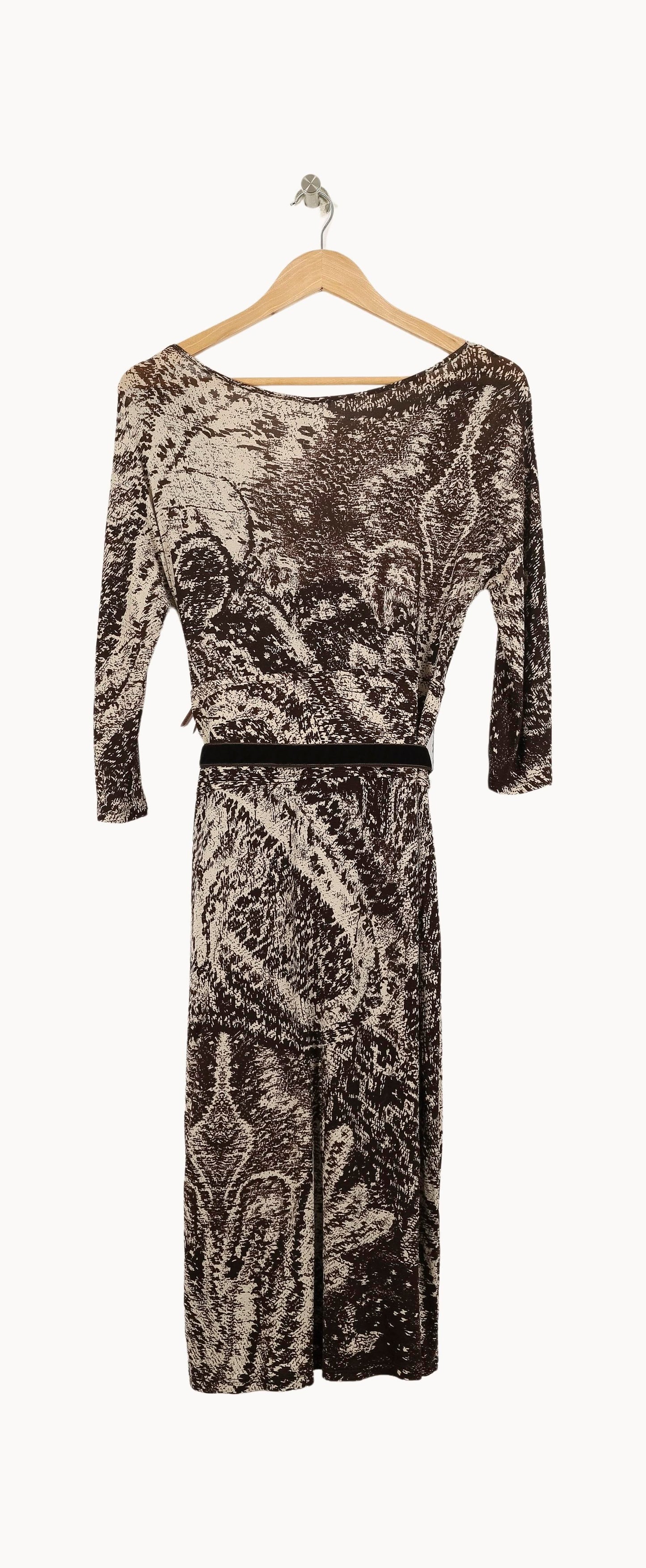 Robe Longue Marron et Beige - Taille XXL/44