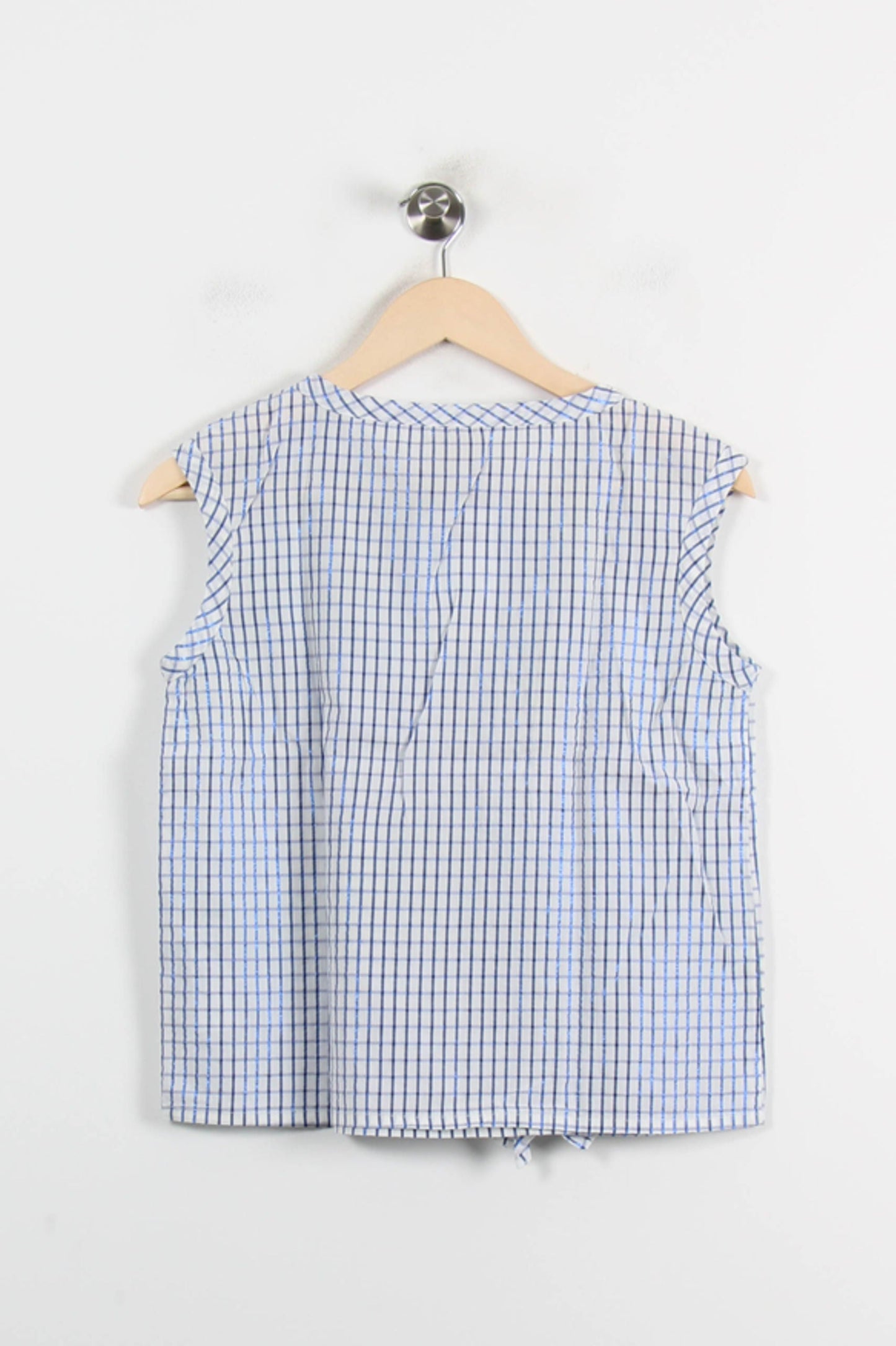Blouse Sans Manches Blanche et Bleue - Taille XS/34