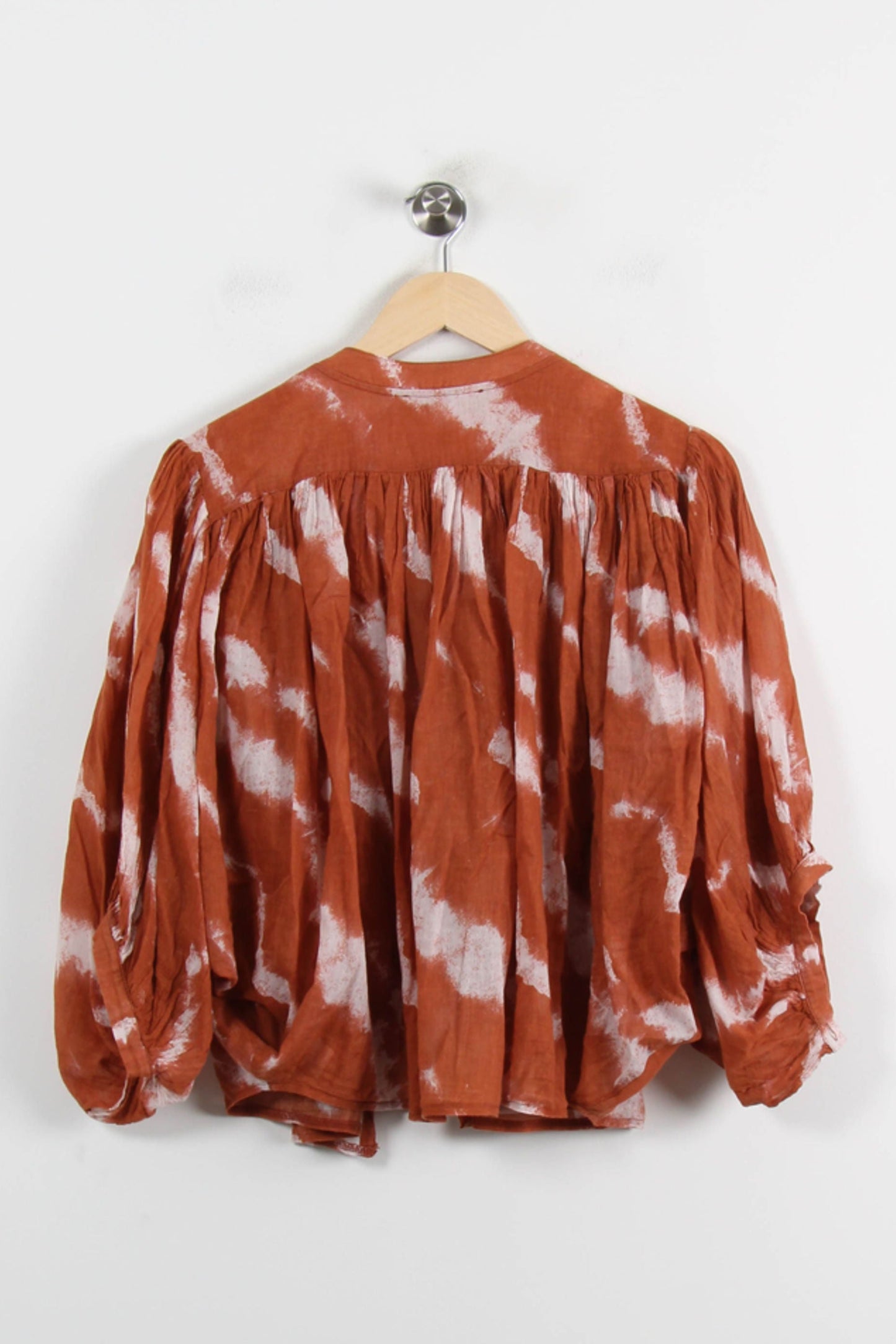 Blouse Marron et Blanche - Taille M/38