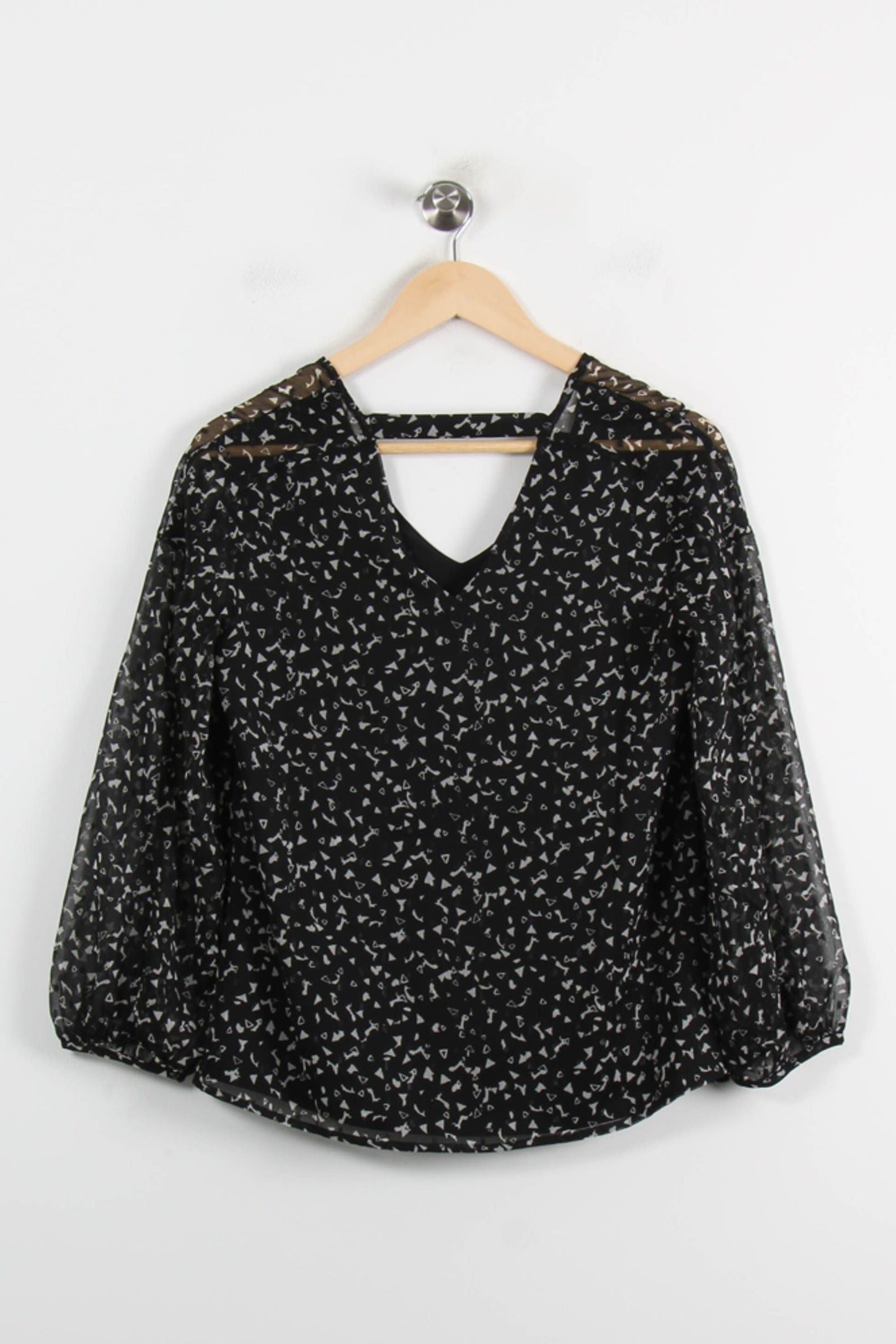 Blouse Noire et Blanche - Taille XS/34