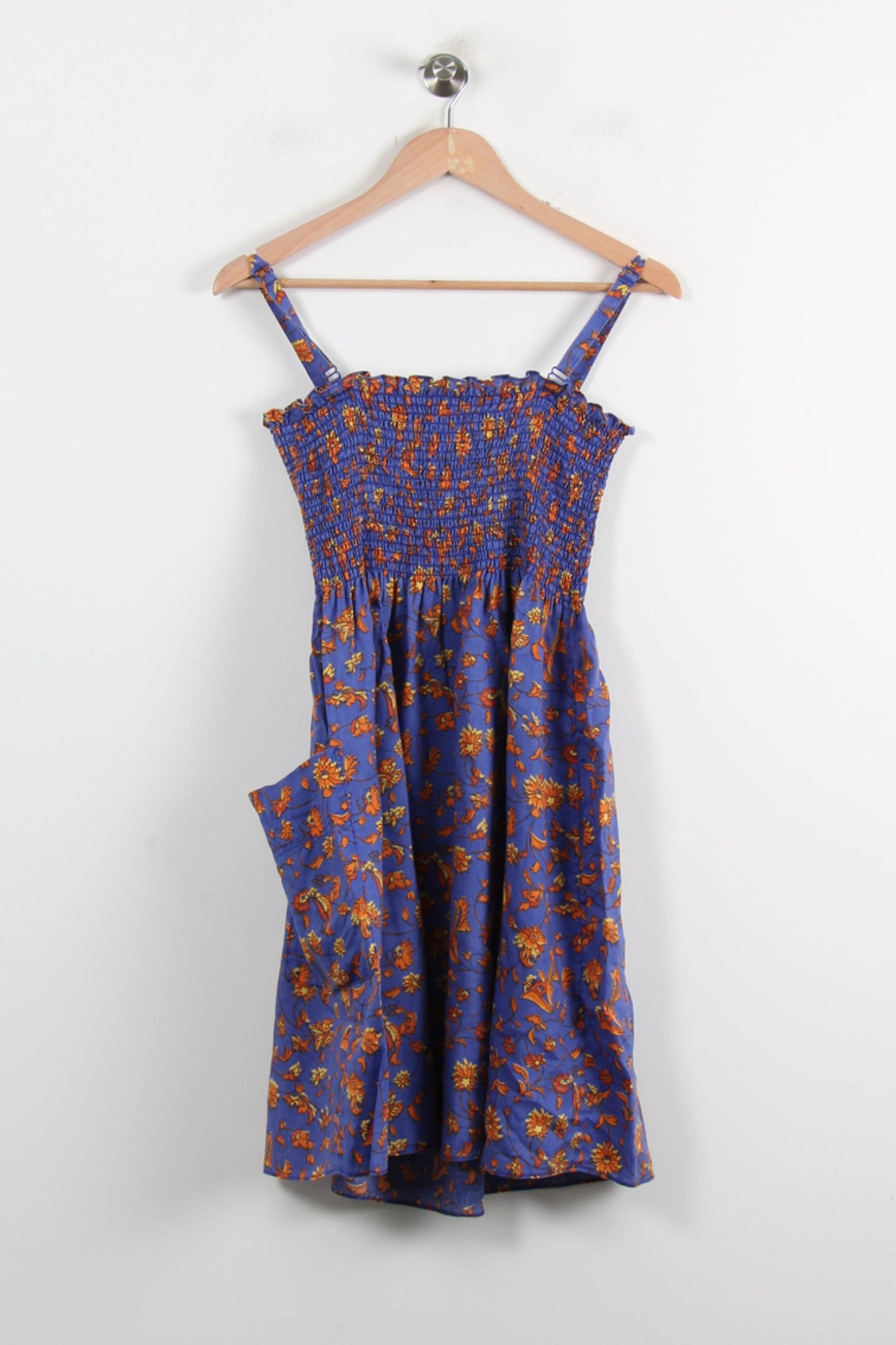 Robe Courte Bleue et Orange - Taille S/36
