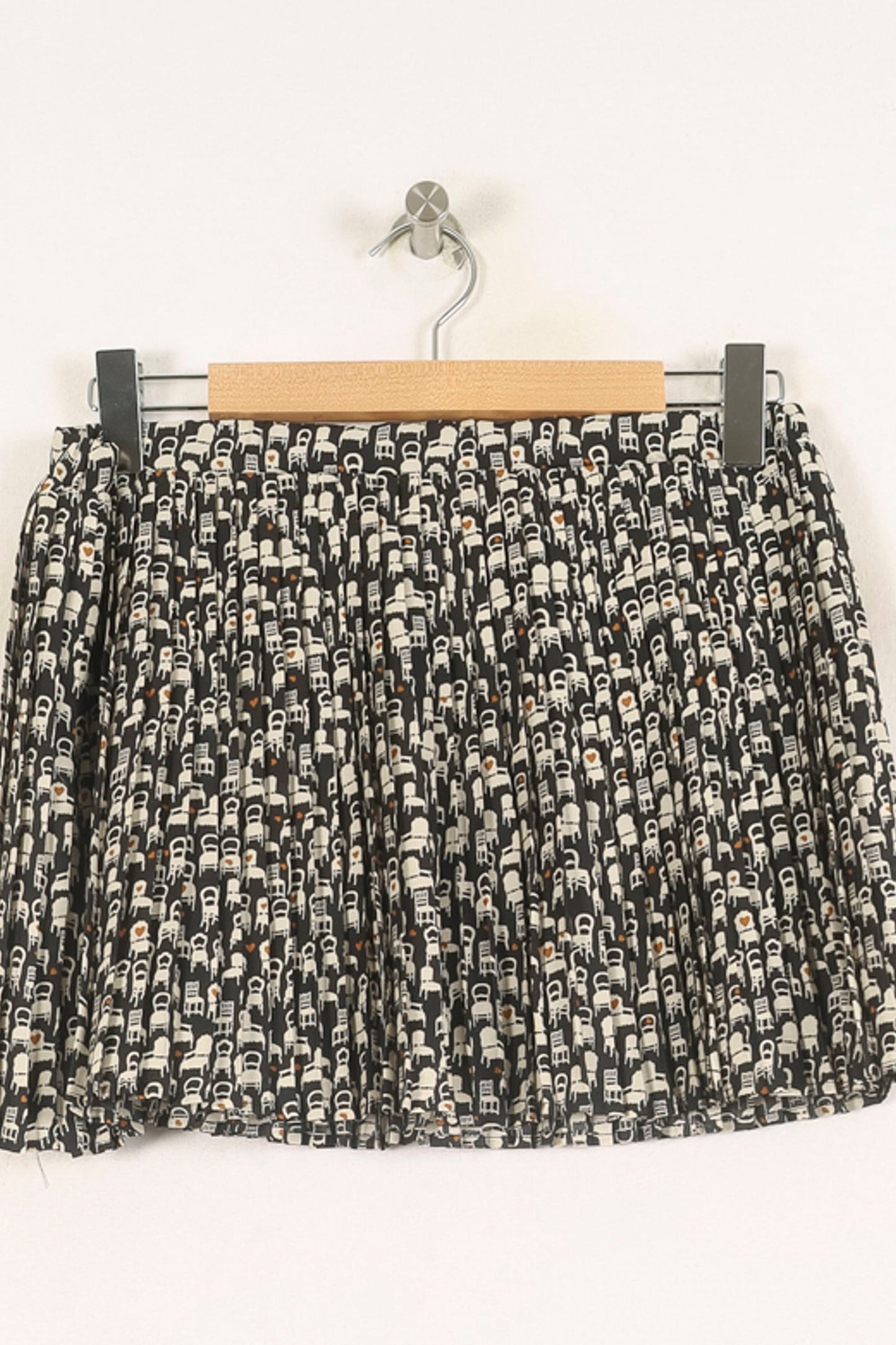 Jupe Plissée Noire et Blanche - Taille S/36