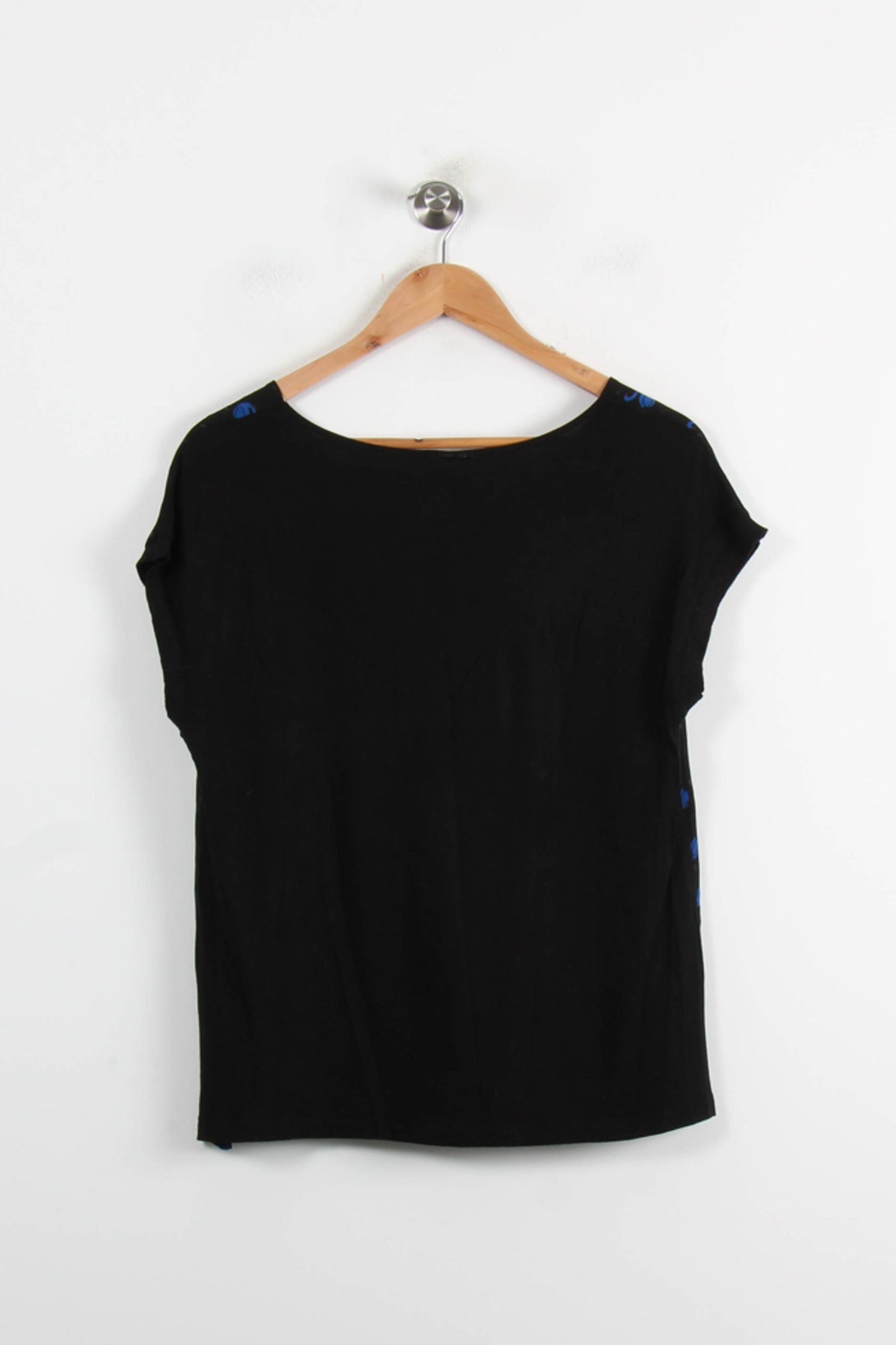 Blouse Noire et Bleue - Taille L/40