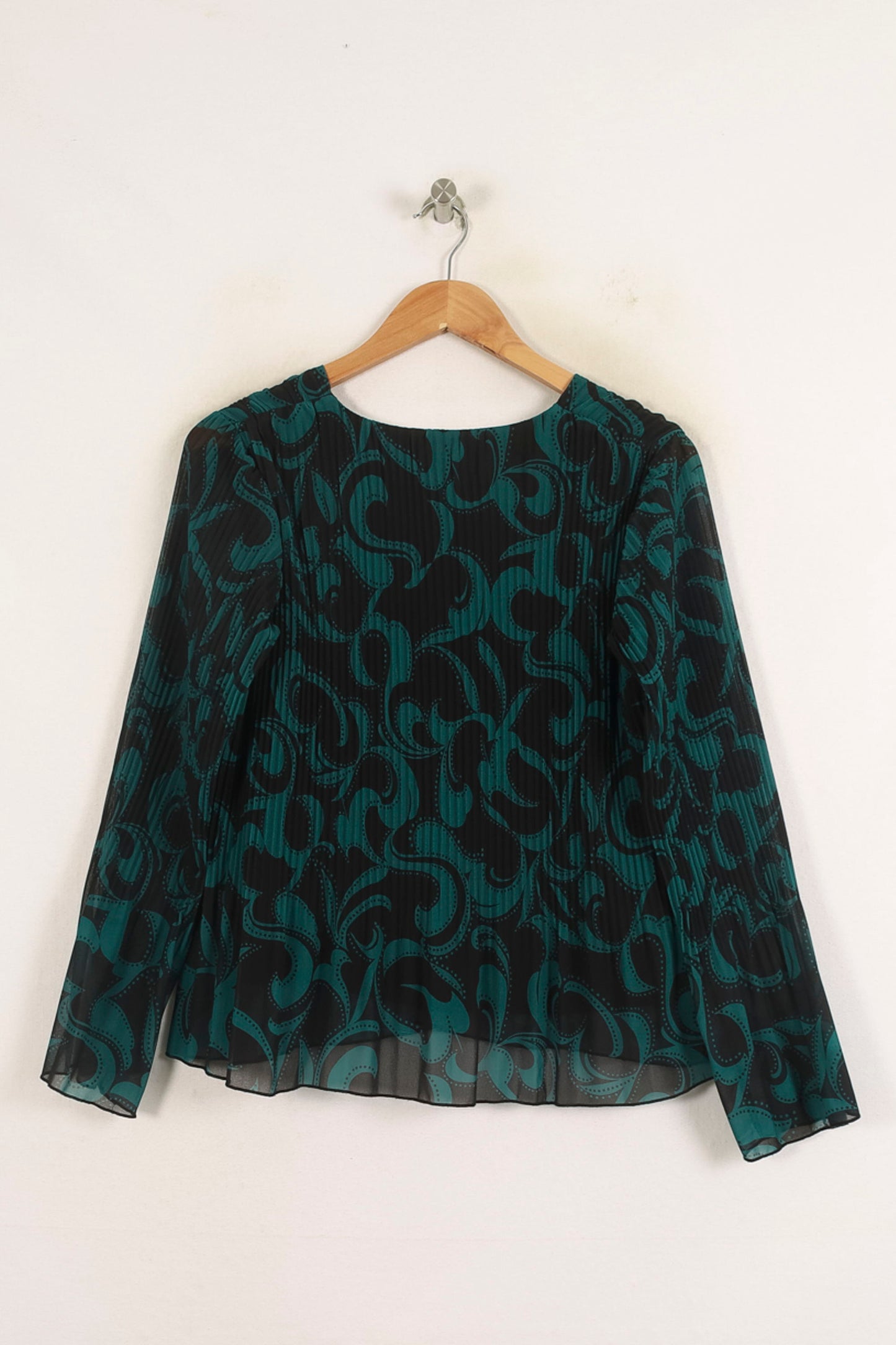 Blouse Verte et Noire - Taille M/38
