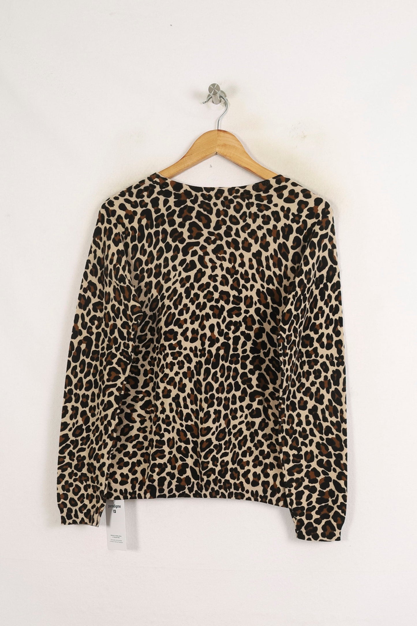 Sweat Léopard Beige et Noir - Taille S/36