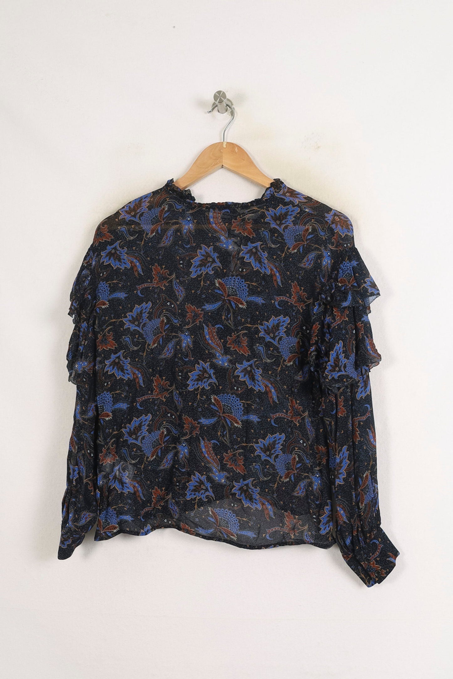 Blouse Bleue et Noire - Taille XS/34