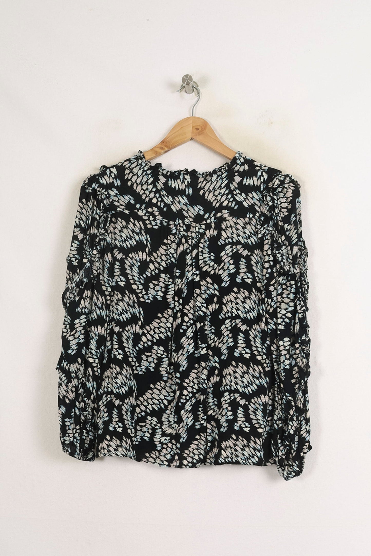 Blouse Noire et Blanche - Taille XS/34