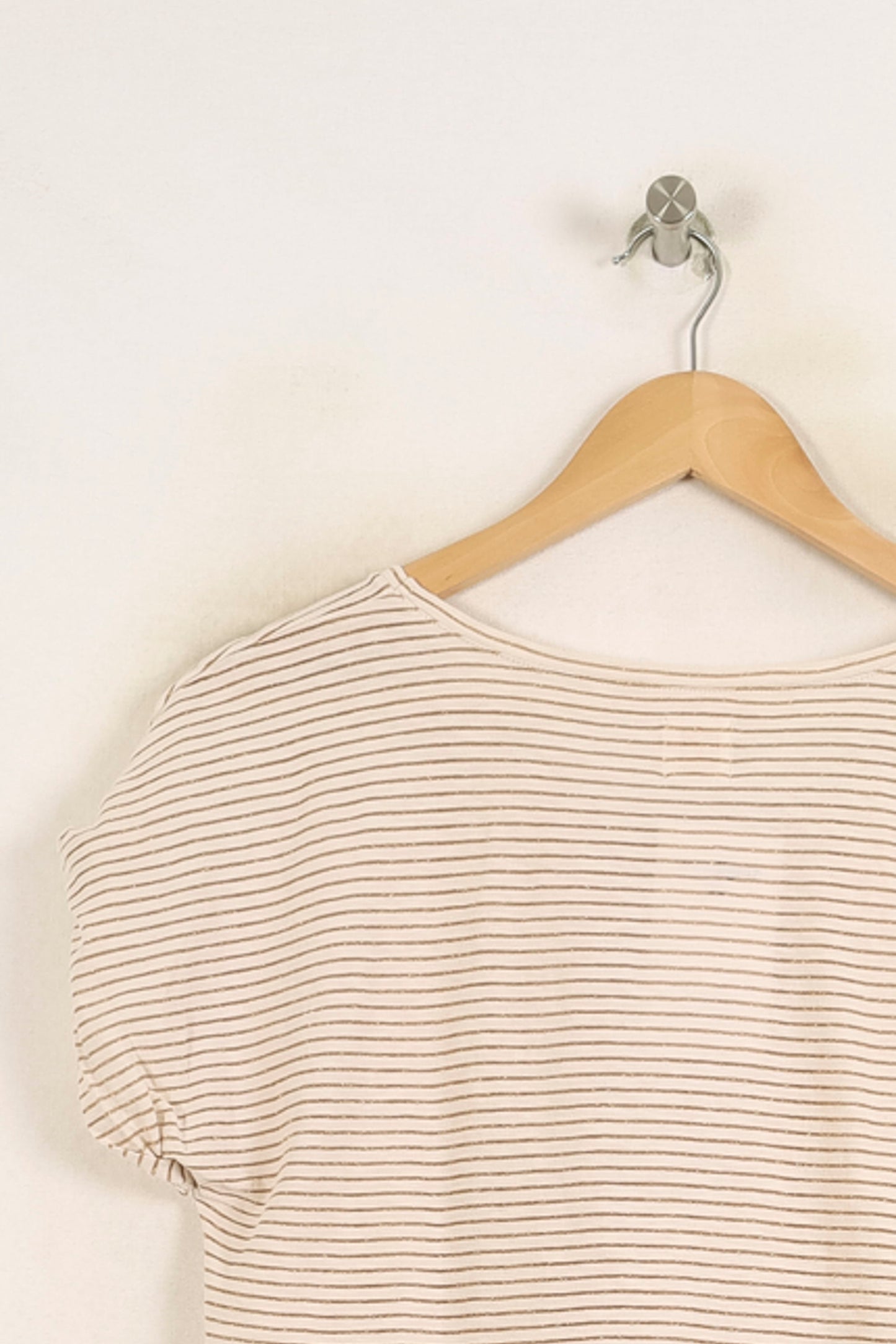 Tee-shirt beige rayé - Taille S/36
