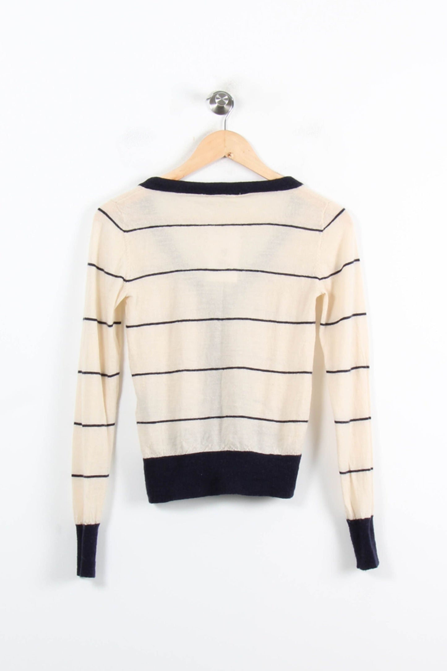 Cardigan Blanc et Bleu Marine - Taille XS/34