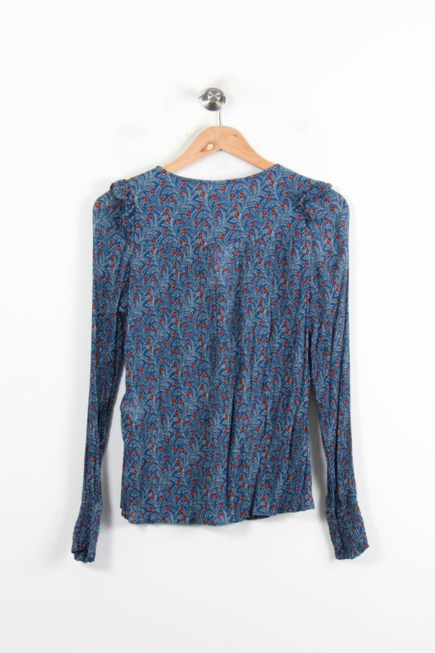 Blouse Bleue et Rouge - Taille S/36