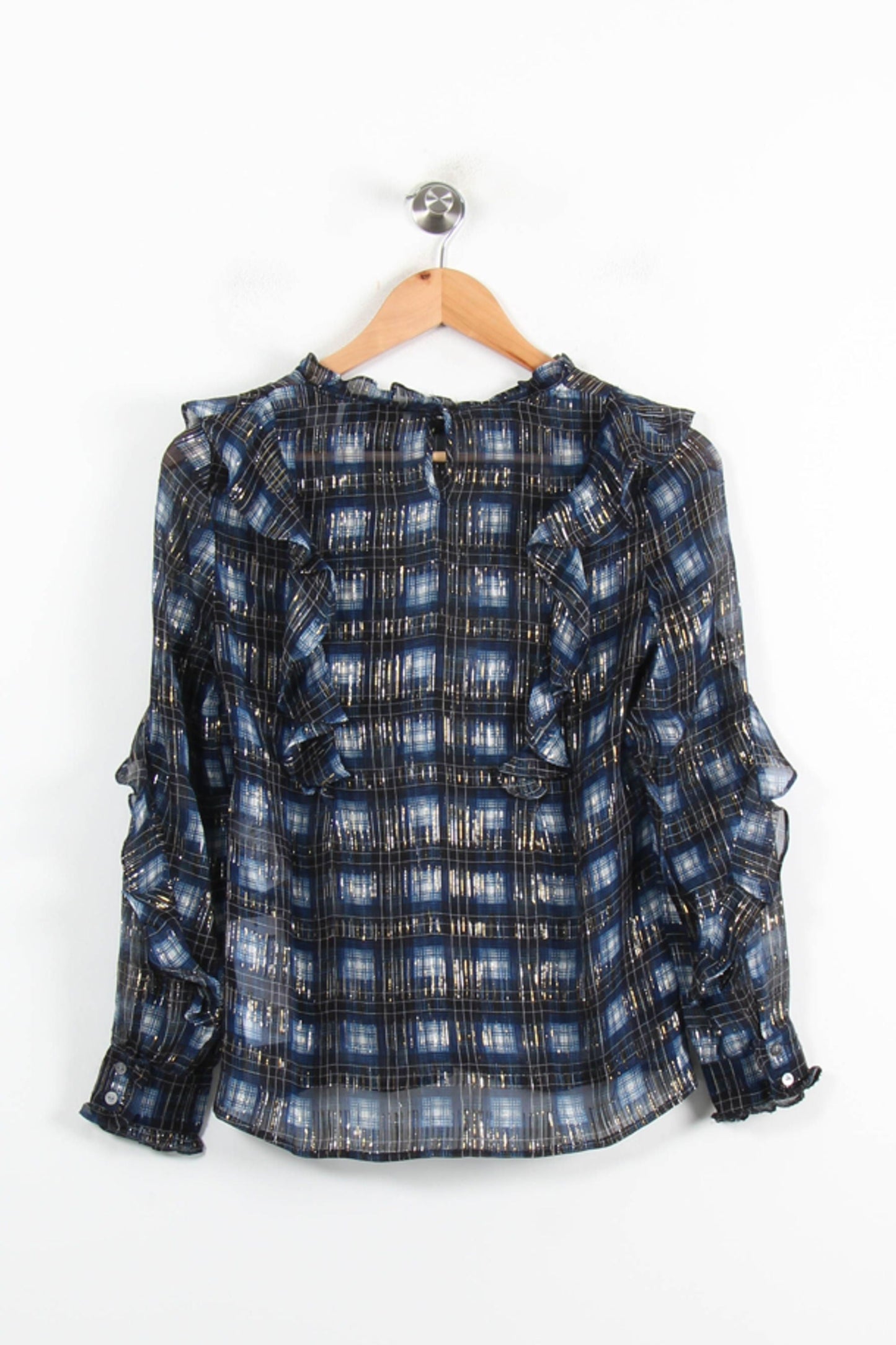 Blouse Bleue et Noire - Taille XS/34