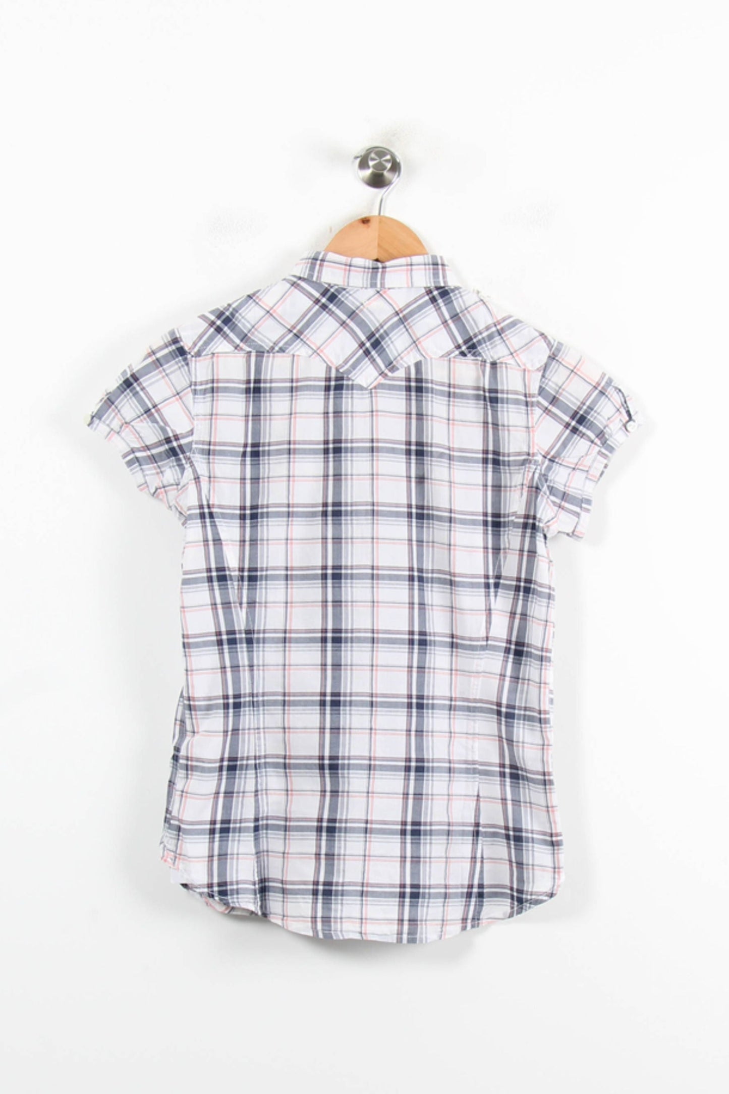 Chemise à Carreaux Blanche et Bleue - Taille S/36