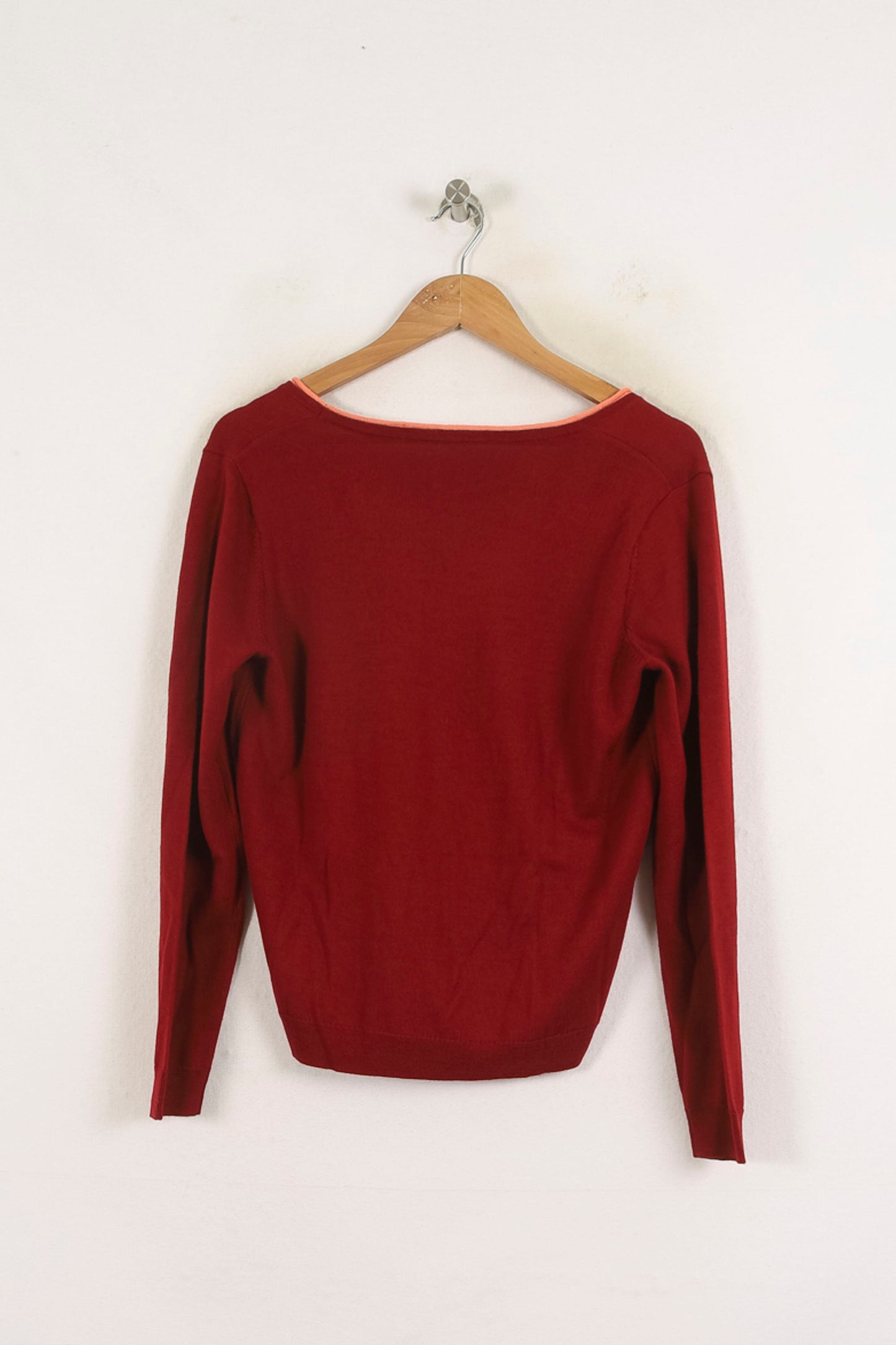 Cardigan Bordeaux et Beige - Taille S/36