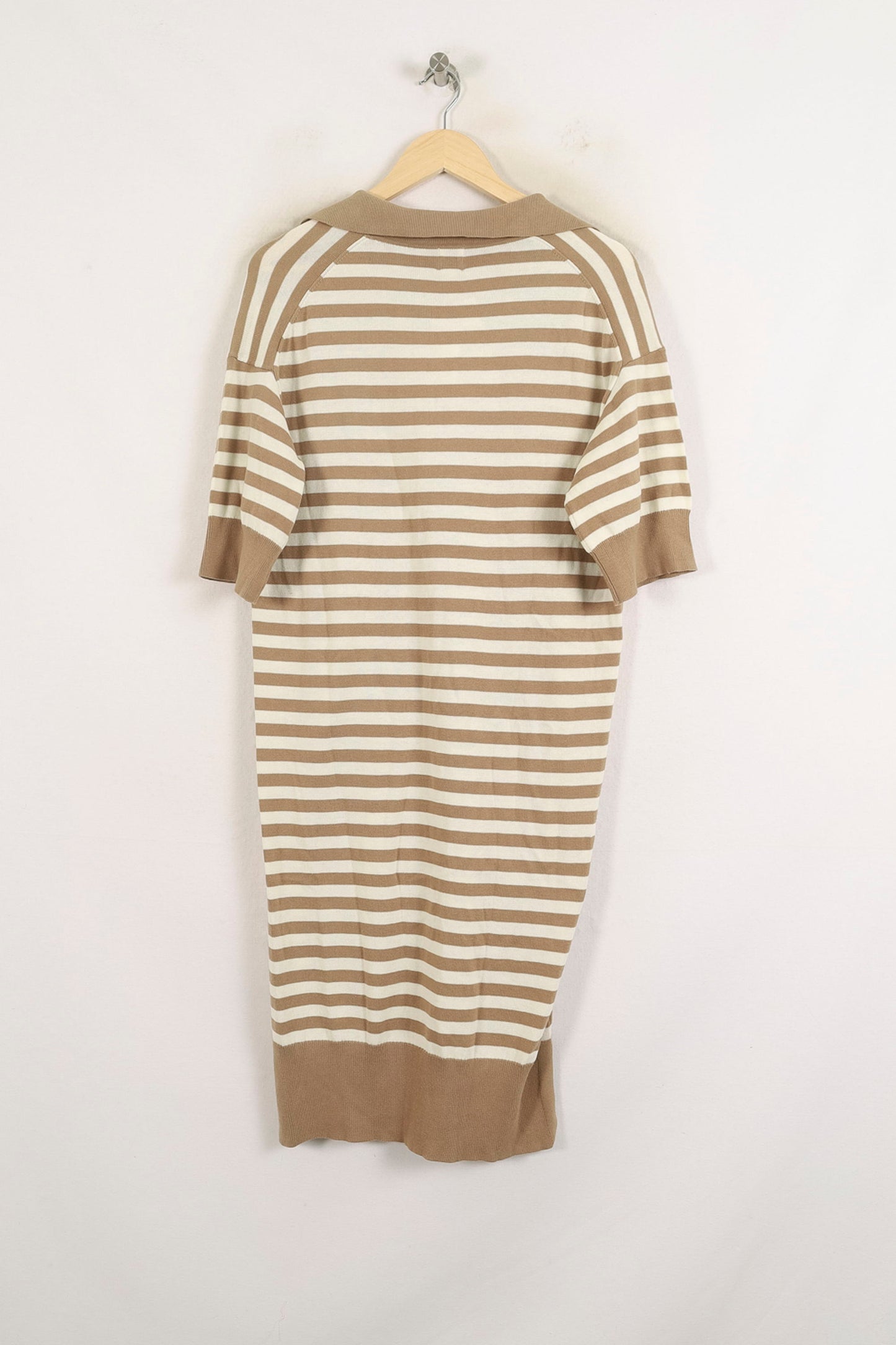 Robe Rayée Beige et Blanche - Taille S/36