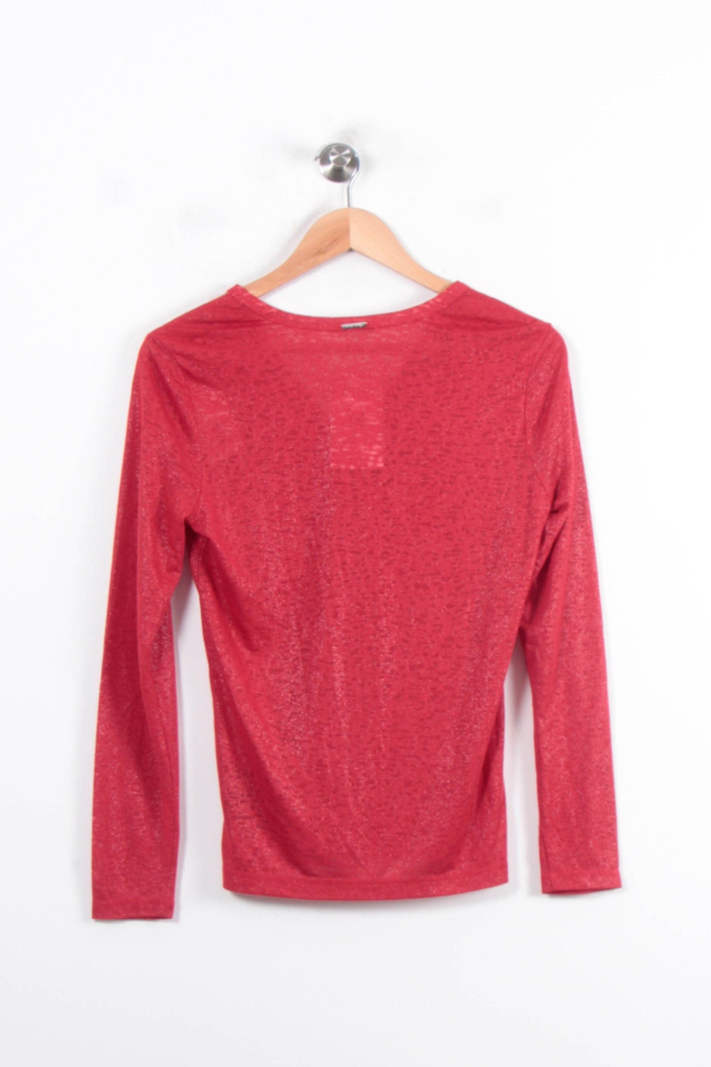 T-shirt Manches Longues Rouge - Taille S/36